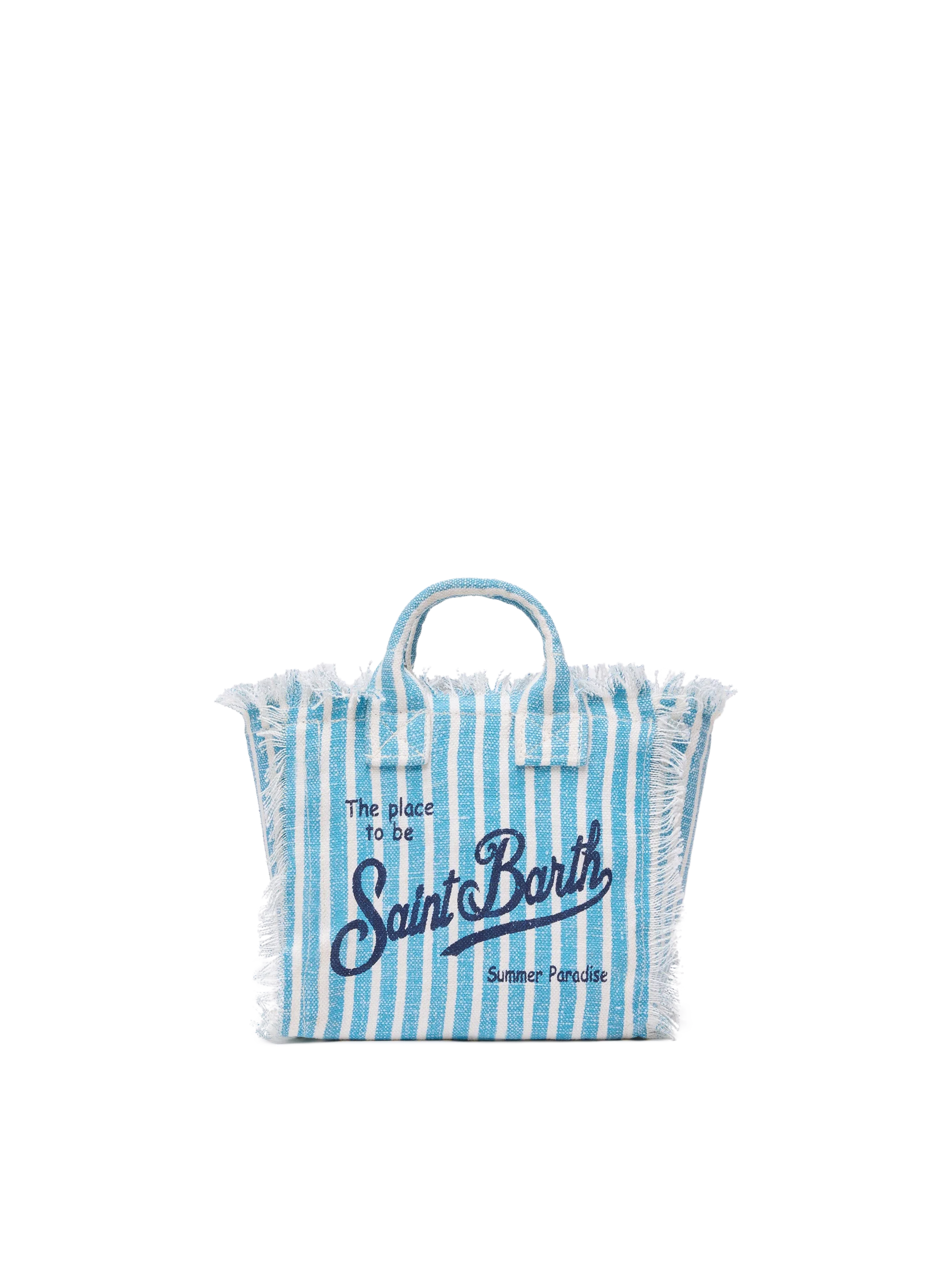 Borsa Mini Vanity in 100% LINO con stampa a righe - Image 5