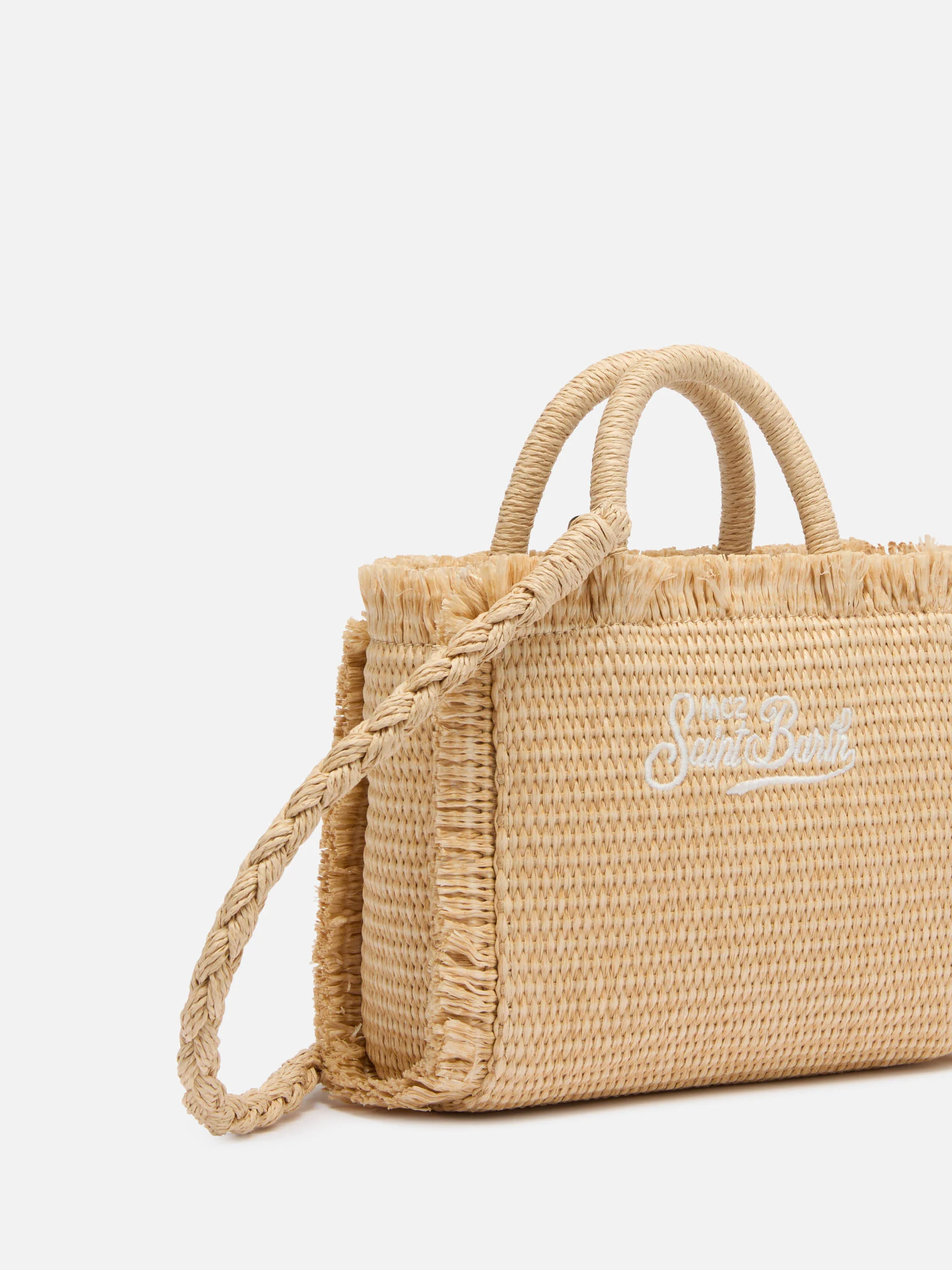 Borsa Mini Vanity beige effetto paglia - Image 3