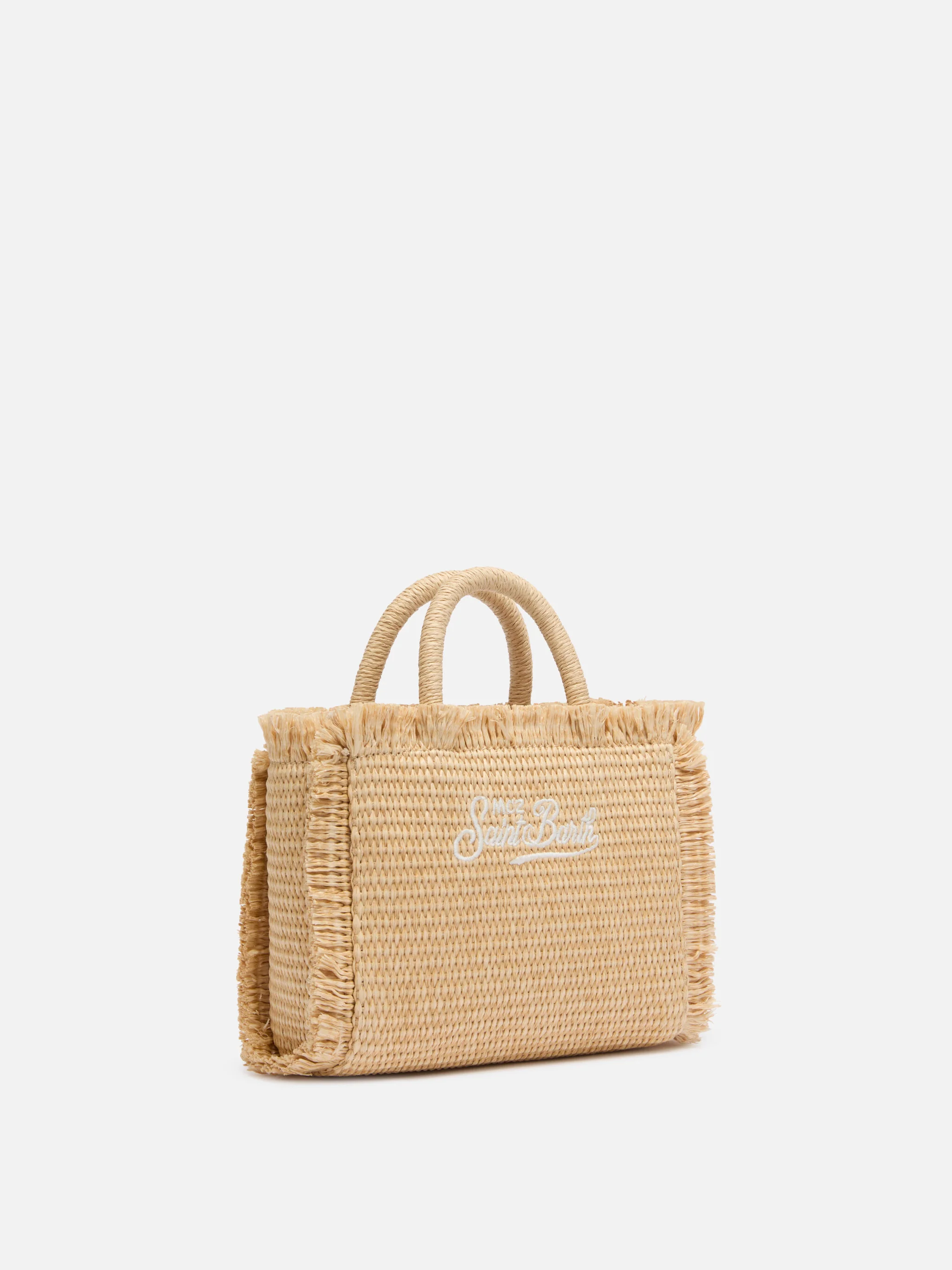 Borsa Mini Vanity beige effetto paglia - Image 4