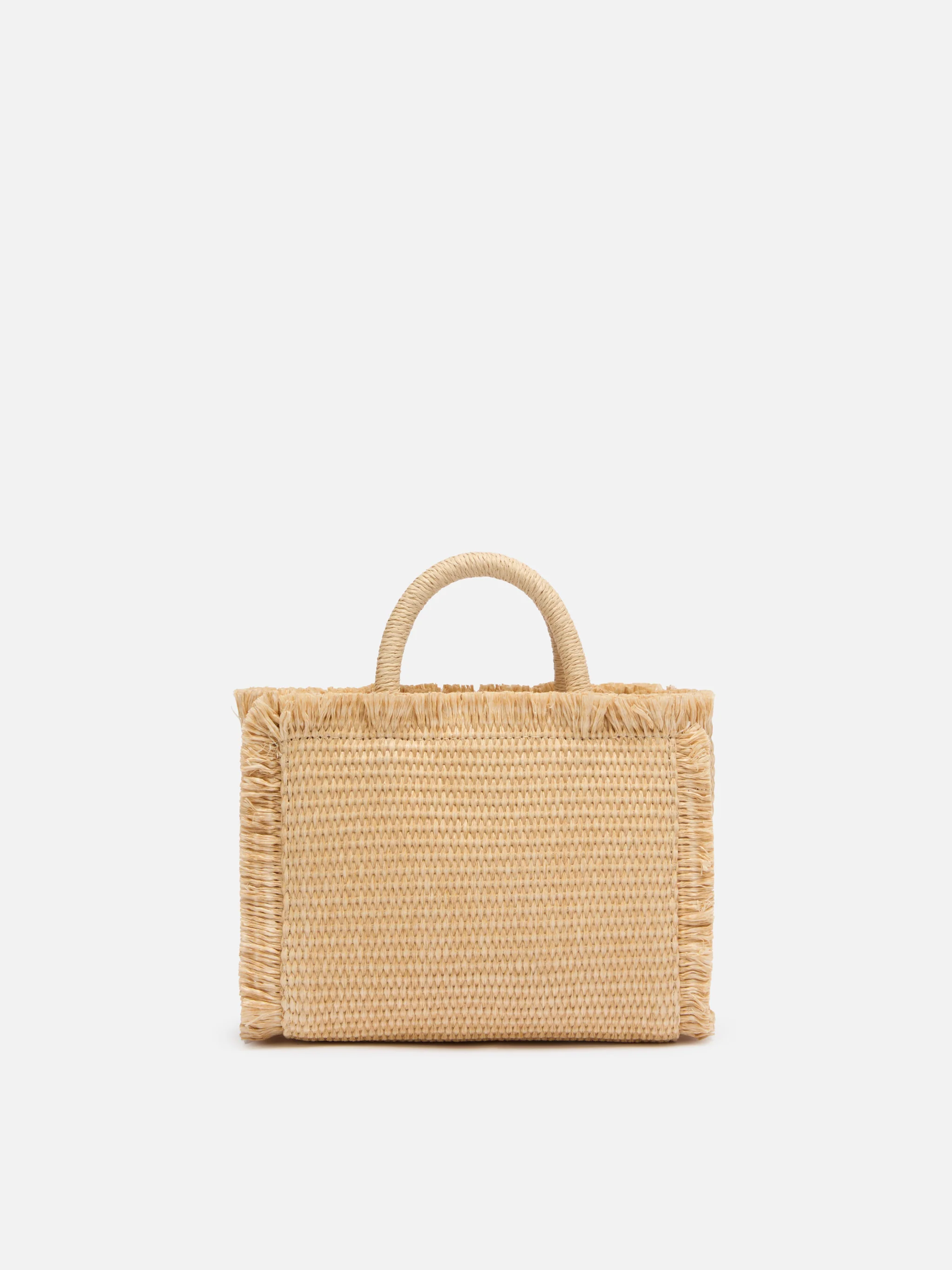Borsa Mini Vanity beige effetto paglia - Image 5