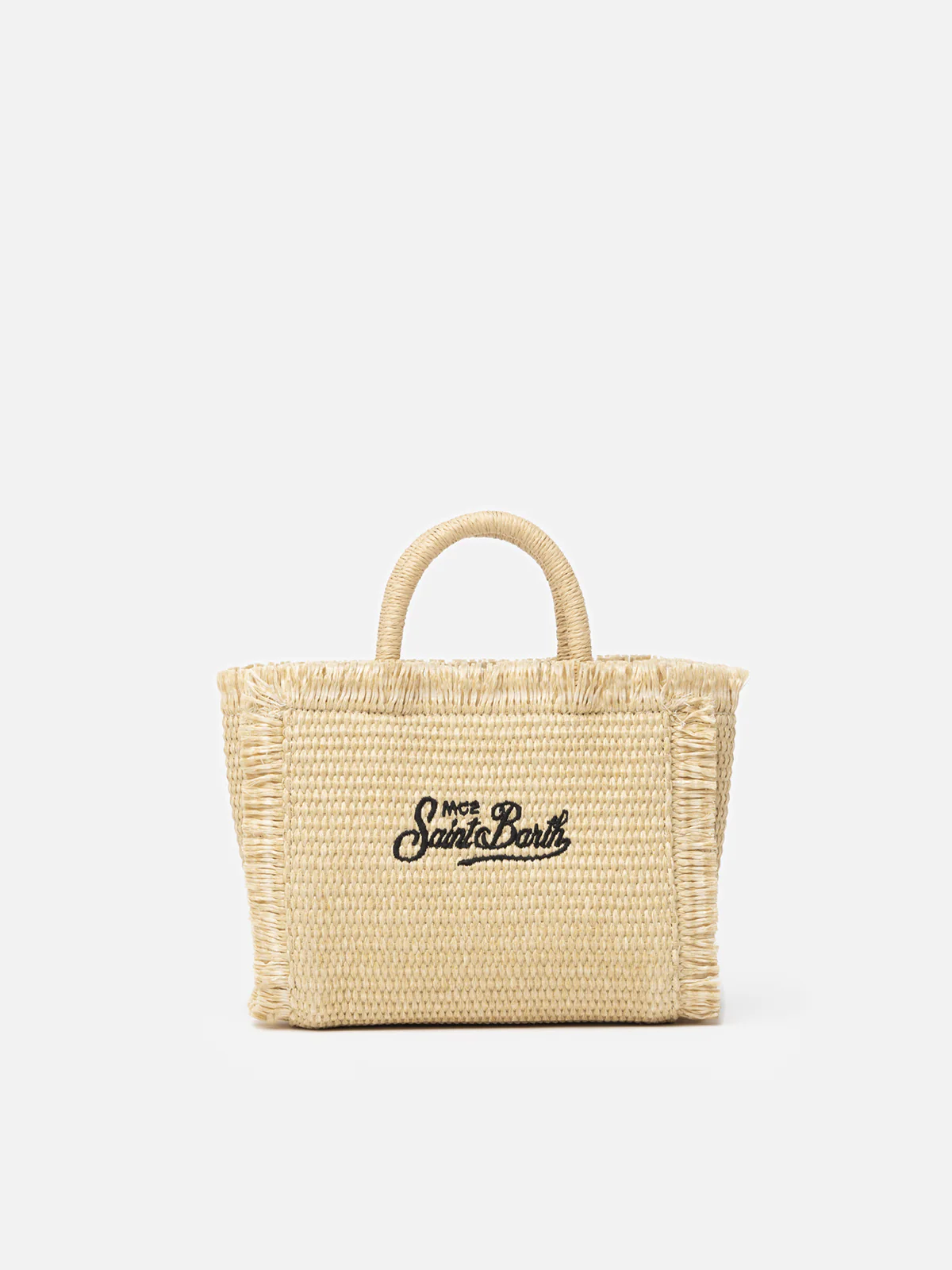 Borsa Mini Vanity beige effetto paglia - Image 5
