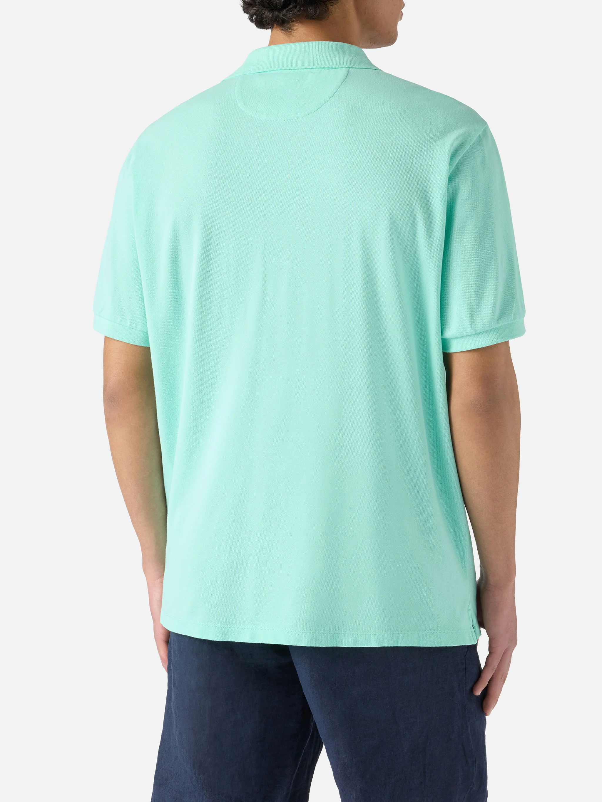 Polo Charles in piquet di cotone verde menta - Image 3
