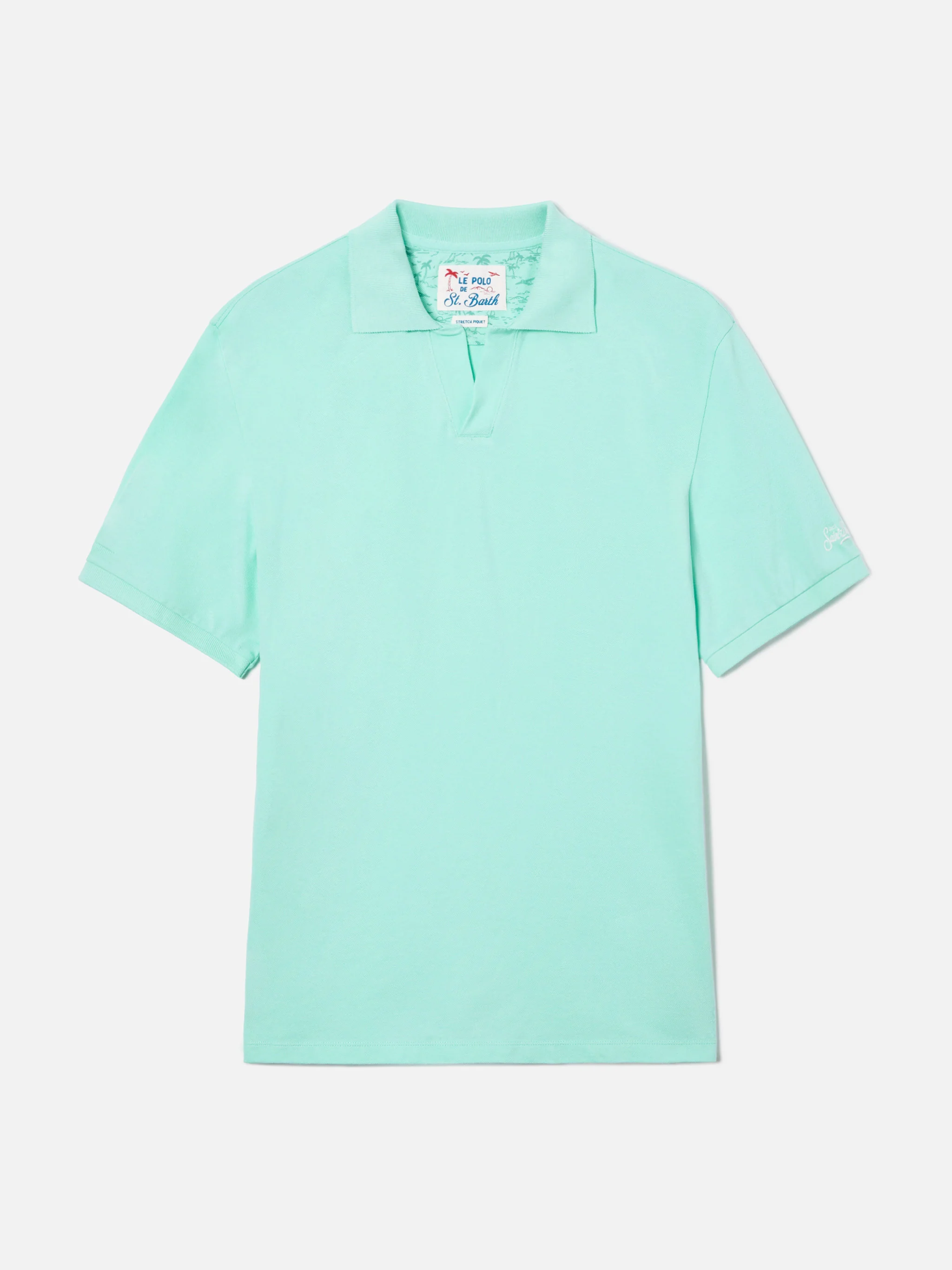 Polo Charles in piquet di cotone verde menta - Image 4