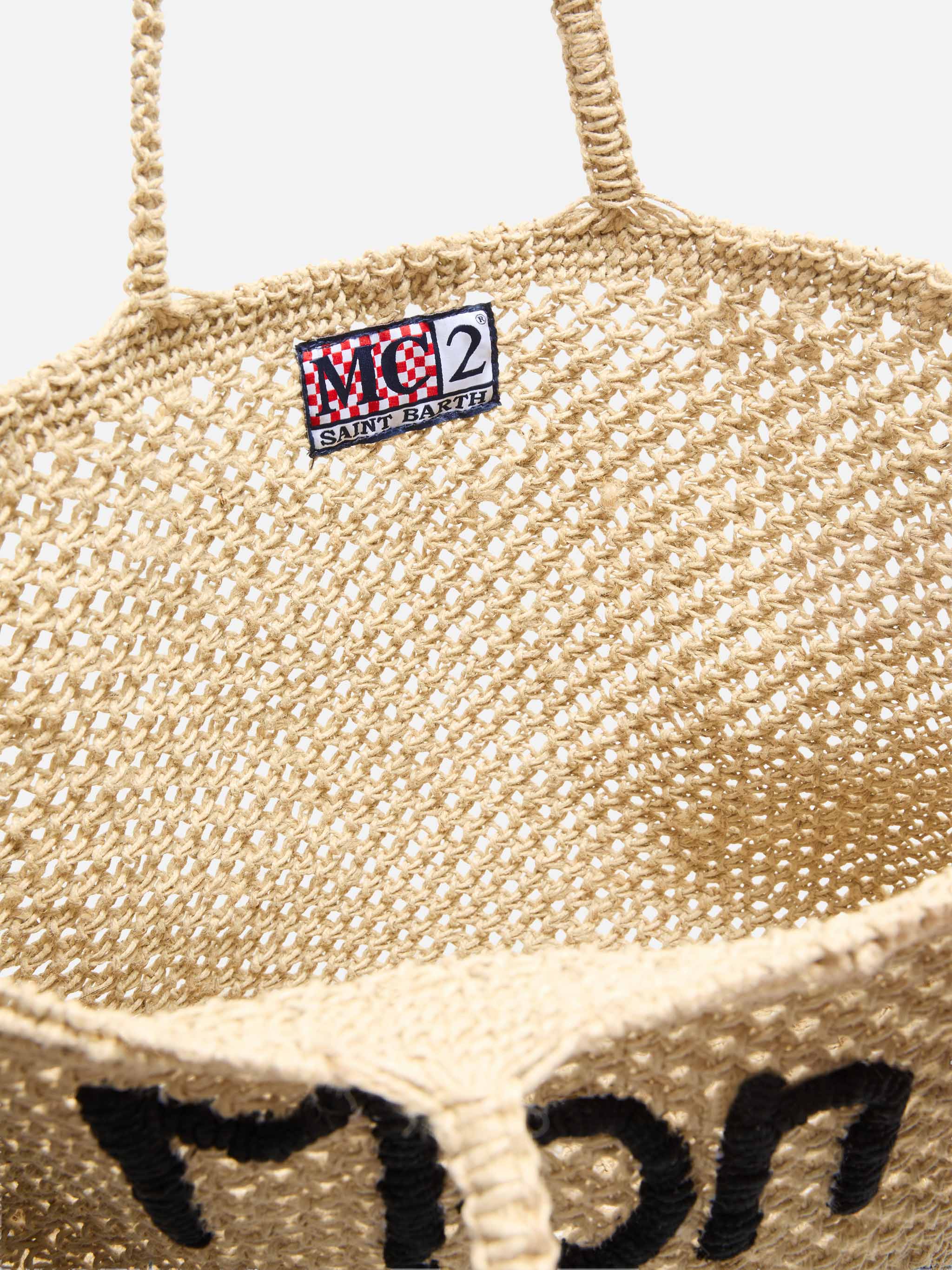 Borsa Mon Amour in juta con ricamo artigianale - Image 5