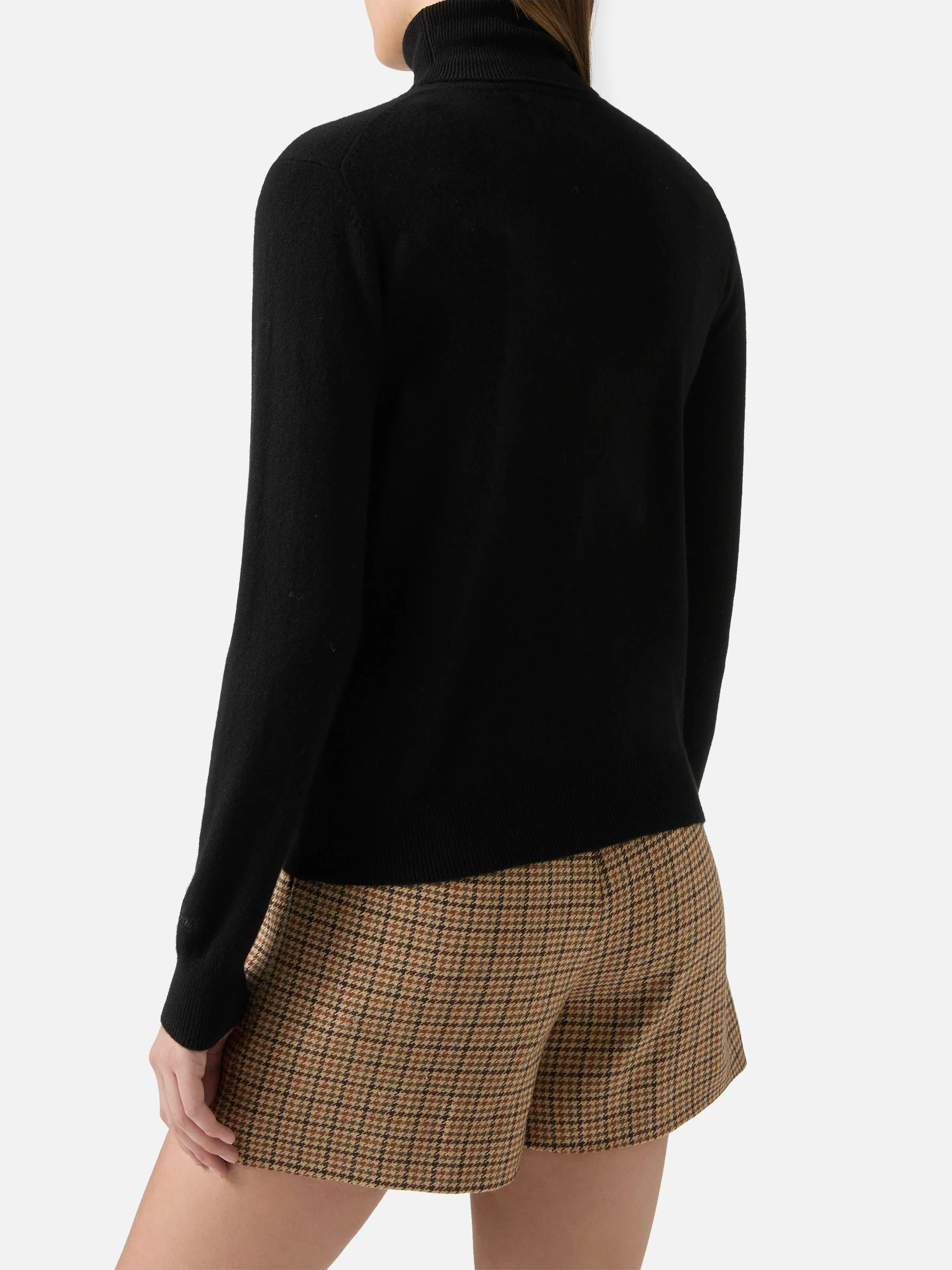 Dolcevita  Moody in cashmere nero con ricamo St. Barth - Image 3