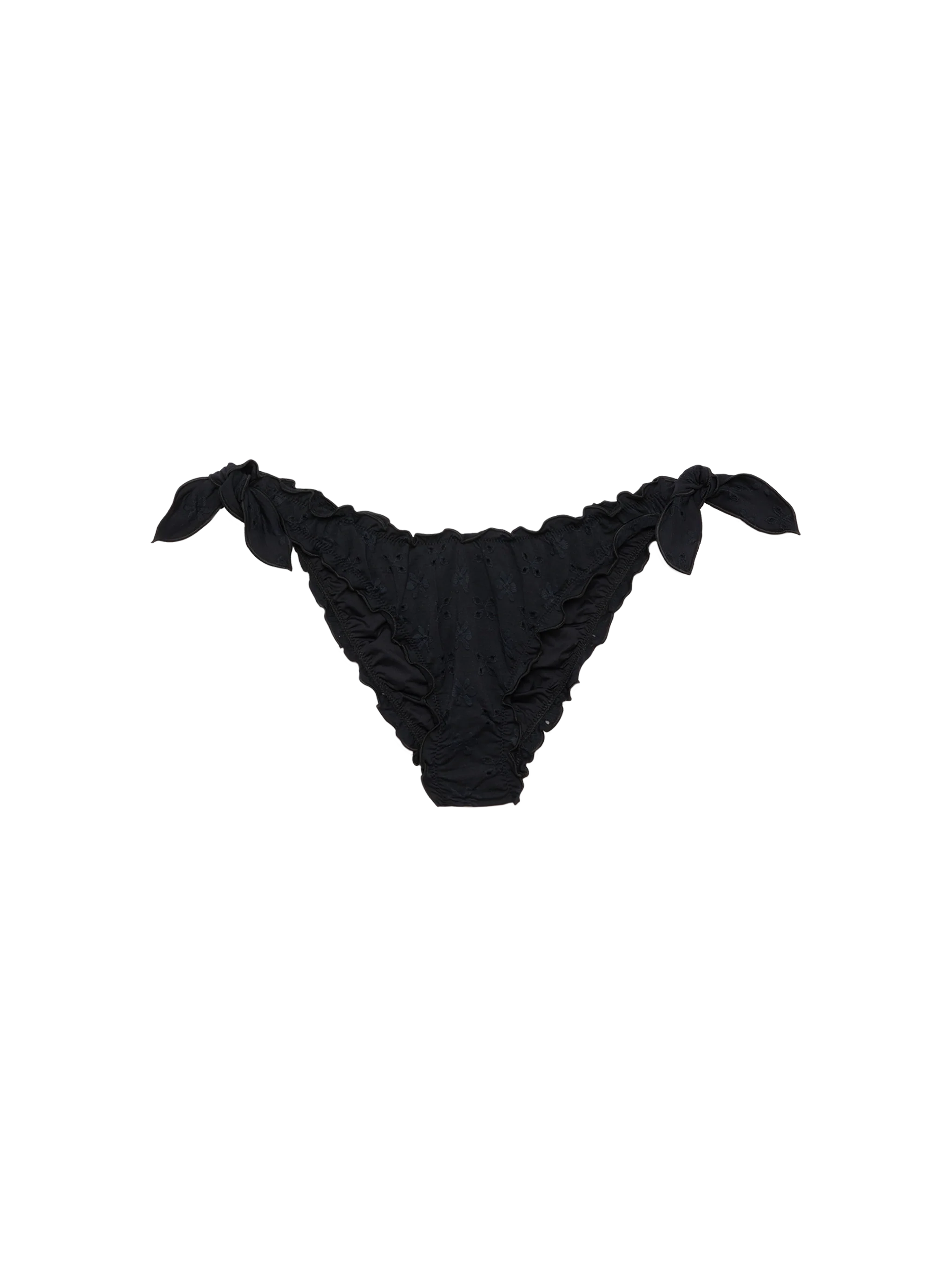 Moon slip mare classico in pizzo Sangallo color nero - Image 3