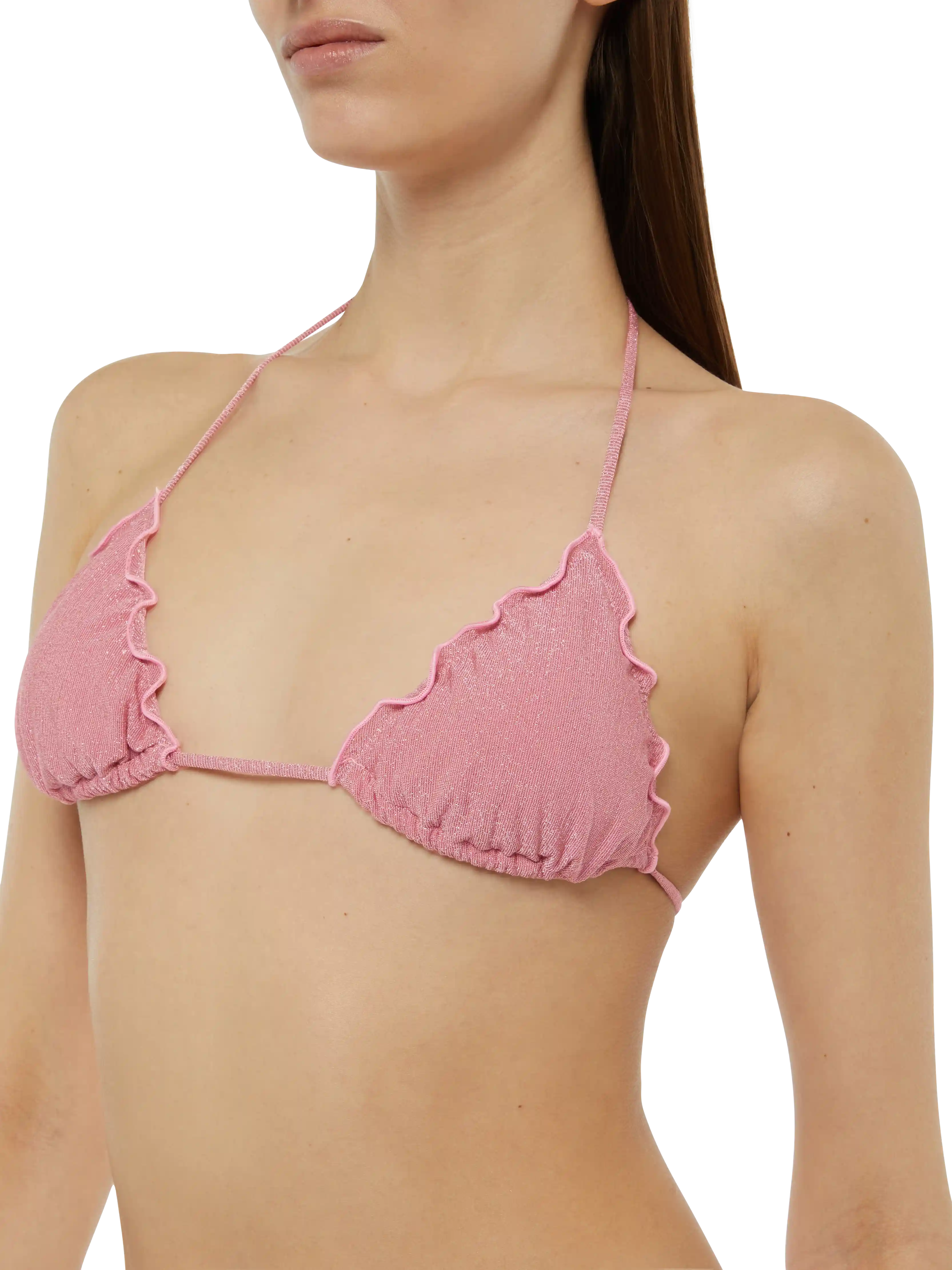 Bikini classico a triangolo Sagittarius Moon in lurex rosa - Image 5