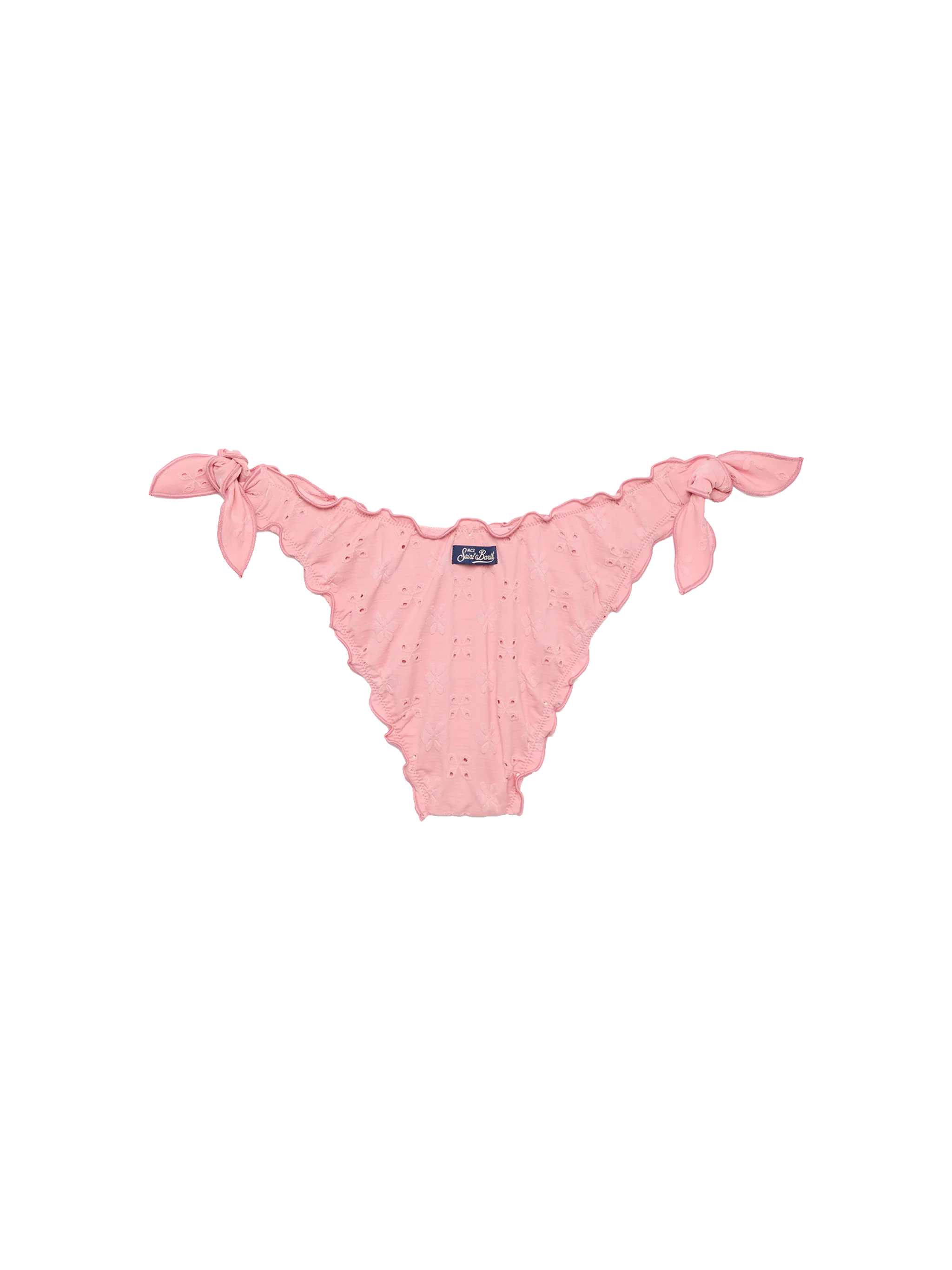 Moon slip mare classico in pizzo Sangallo color rosa - Image 3
