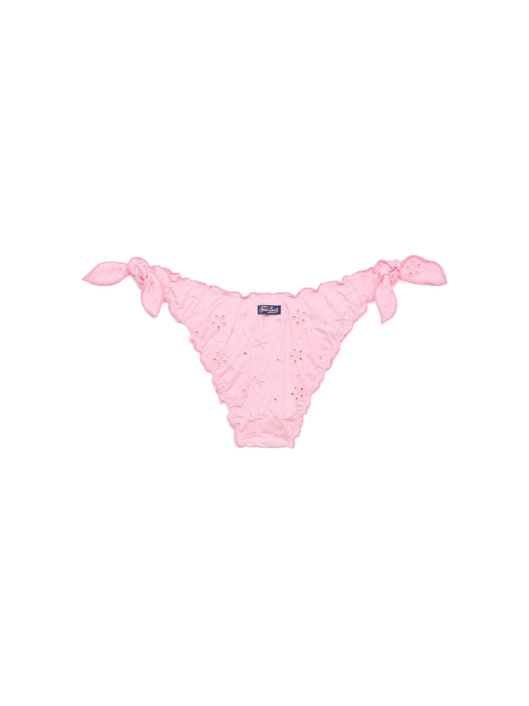 Moon slip mare classico in pizzo Sangallo color rosa - Image 2