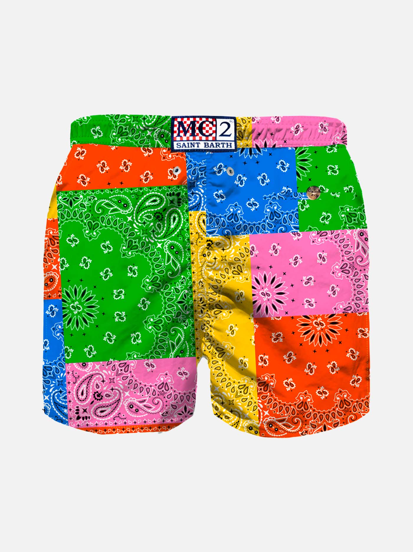 Costume da bagno da bambino con stampa bandana multicolore - Image 2