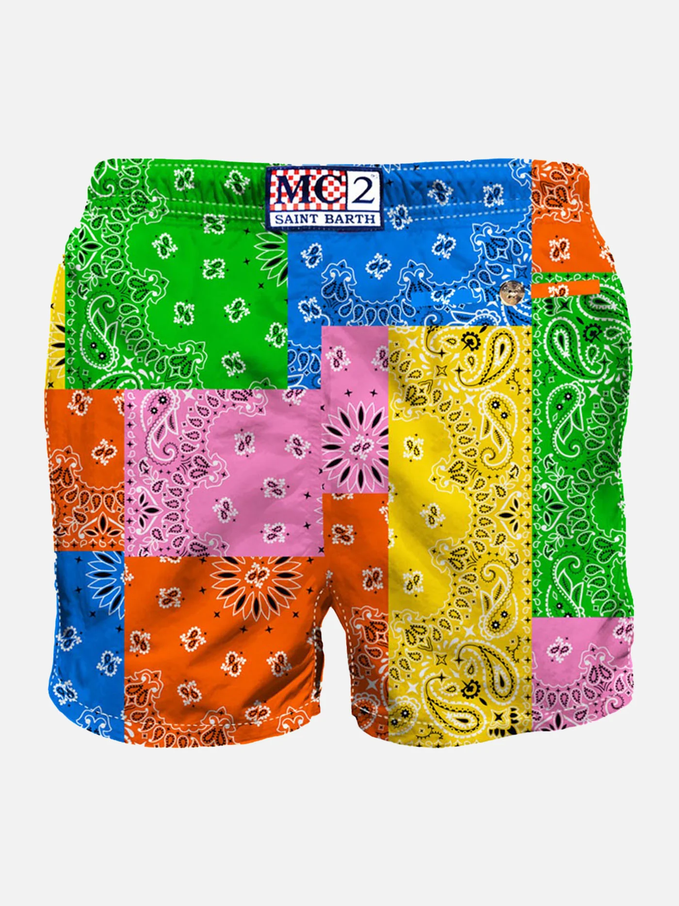 Costume mare Caprese stampa bandana multicolor - Image 2