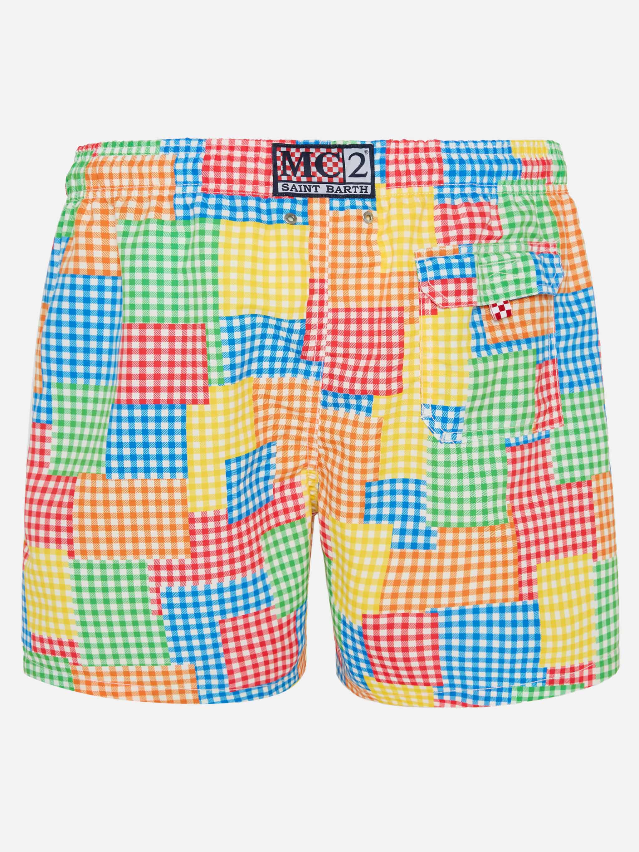 Costume da bagno da uomo vichy multicolore - Image 2