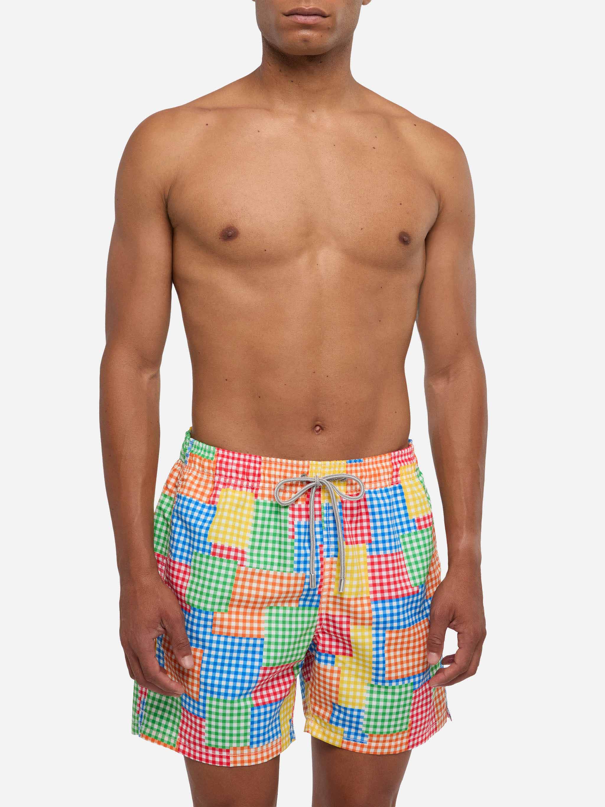 Costume da bagno da uomo vichy multicolore - Image 3
