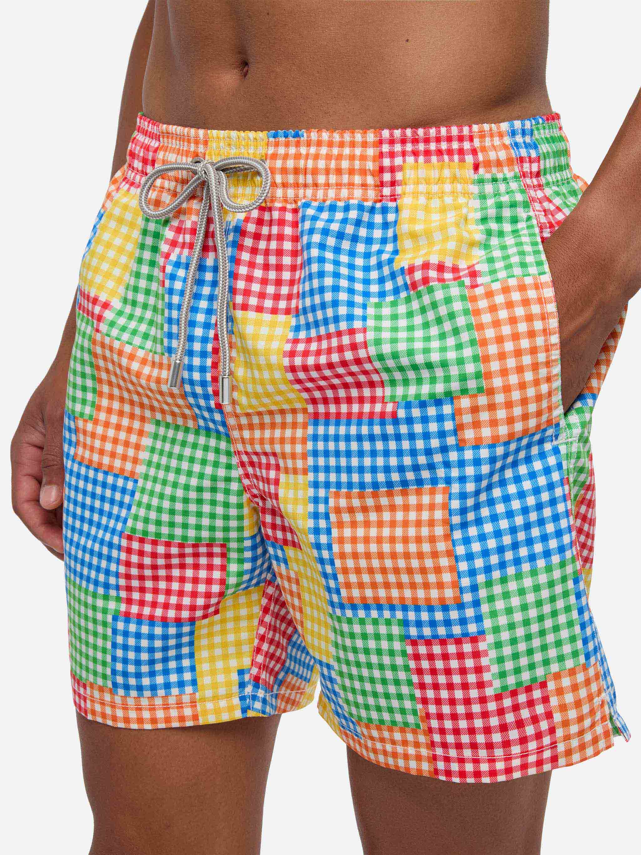 Costume da bagno da uomo vichy multicolore - Image 4