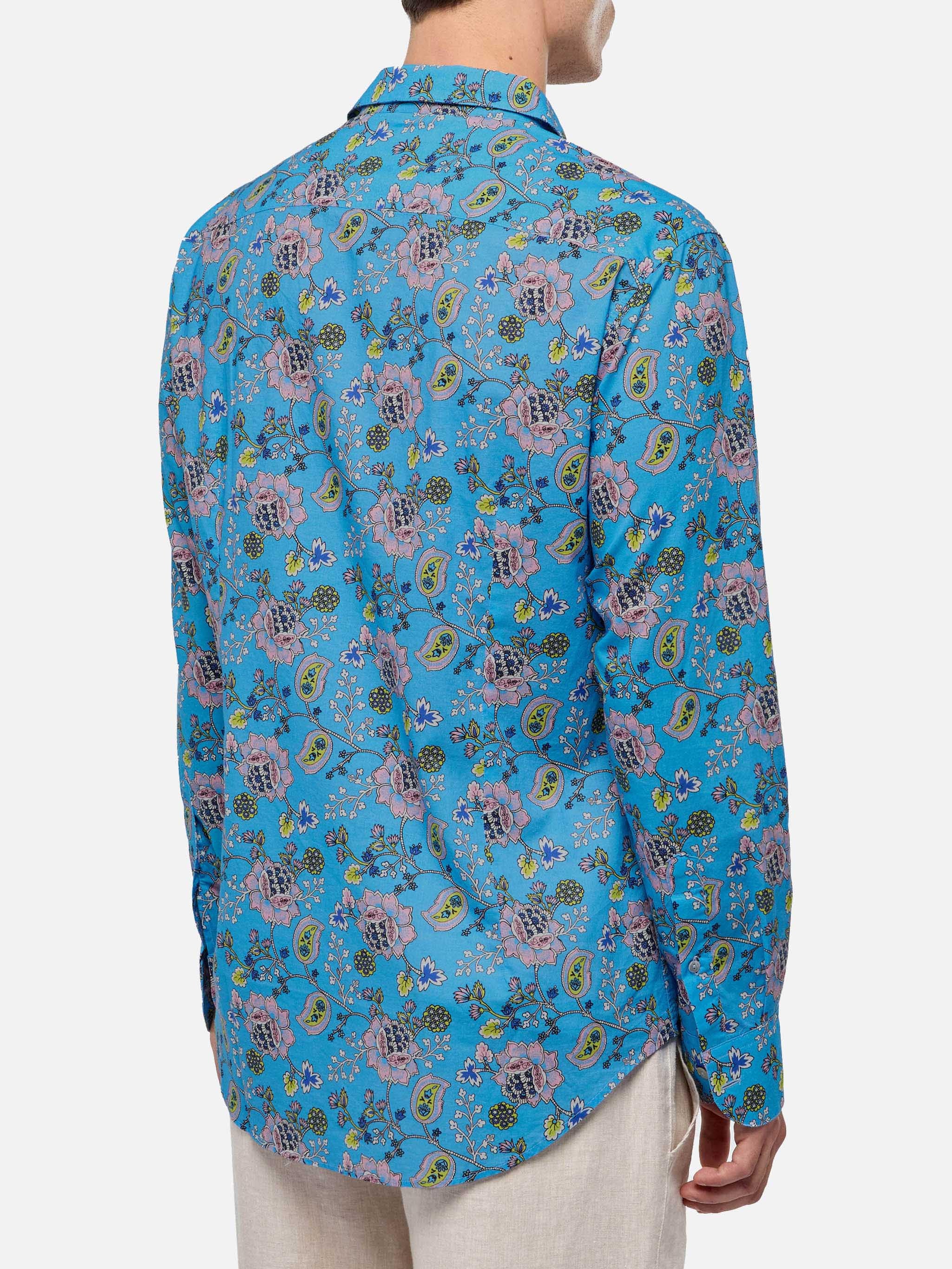 Camicia Sikelia in mussola di cotone con stampa boho - Image 3