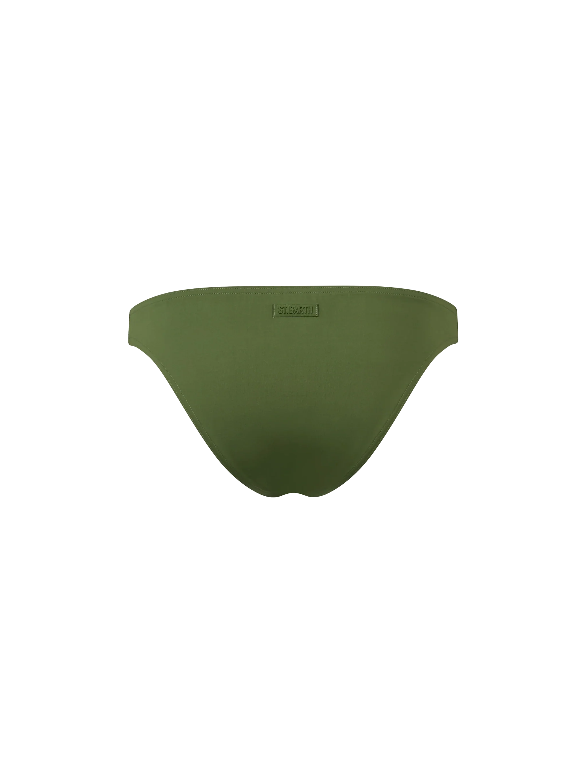 Slip mare Maia a vita alta verde militare tinta unita - Image 2