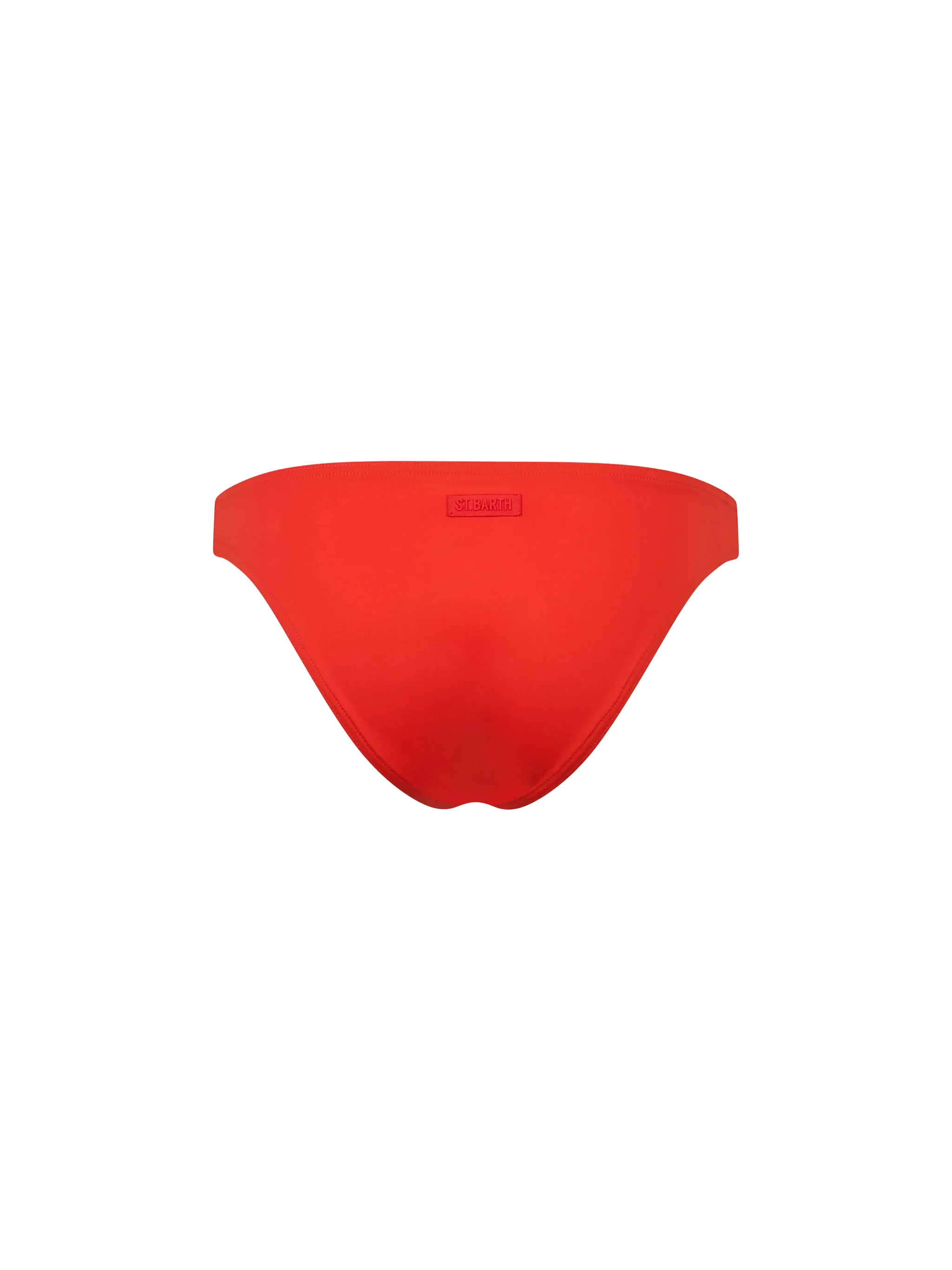 Slip mare Maia vita alta arancione tinta unita - Image 2