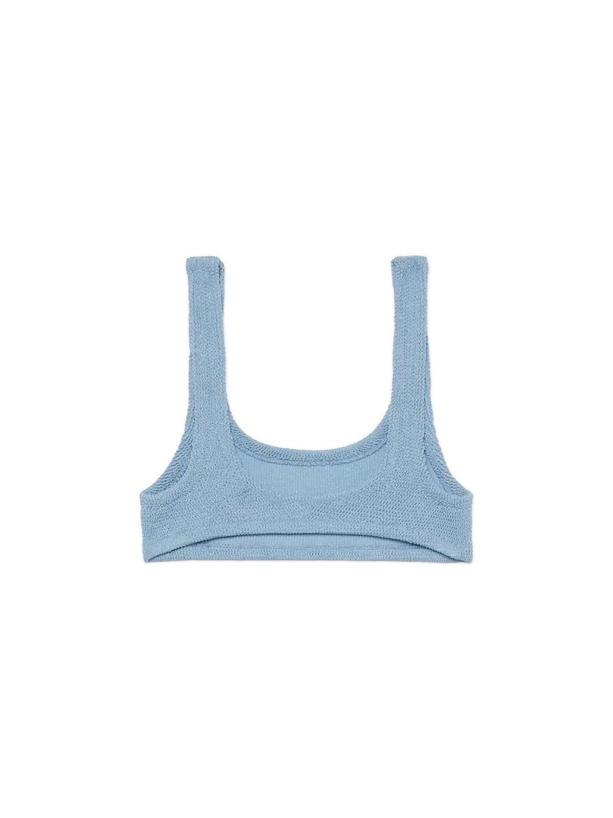Naima crinkle classico top a bralette lurex blu avio - Image 2