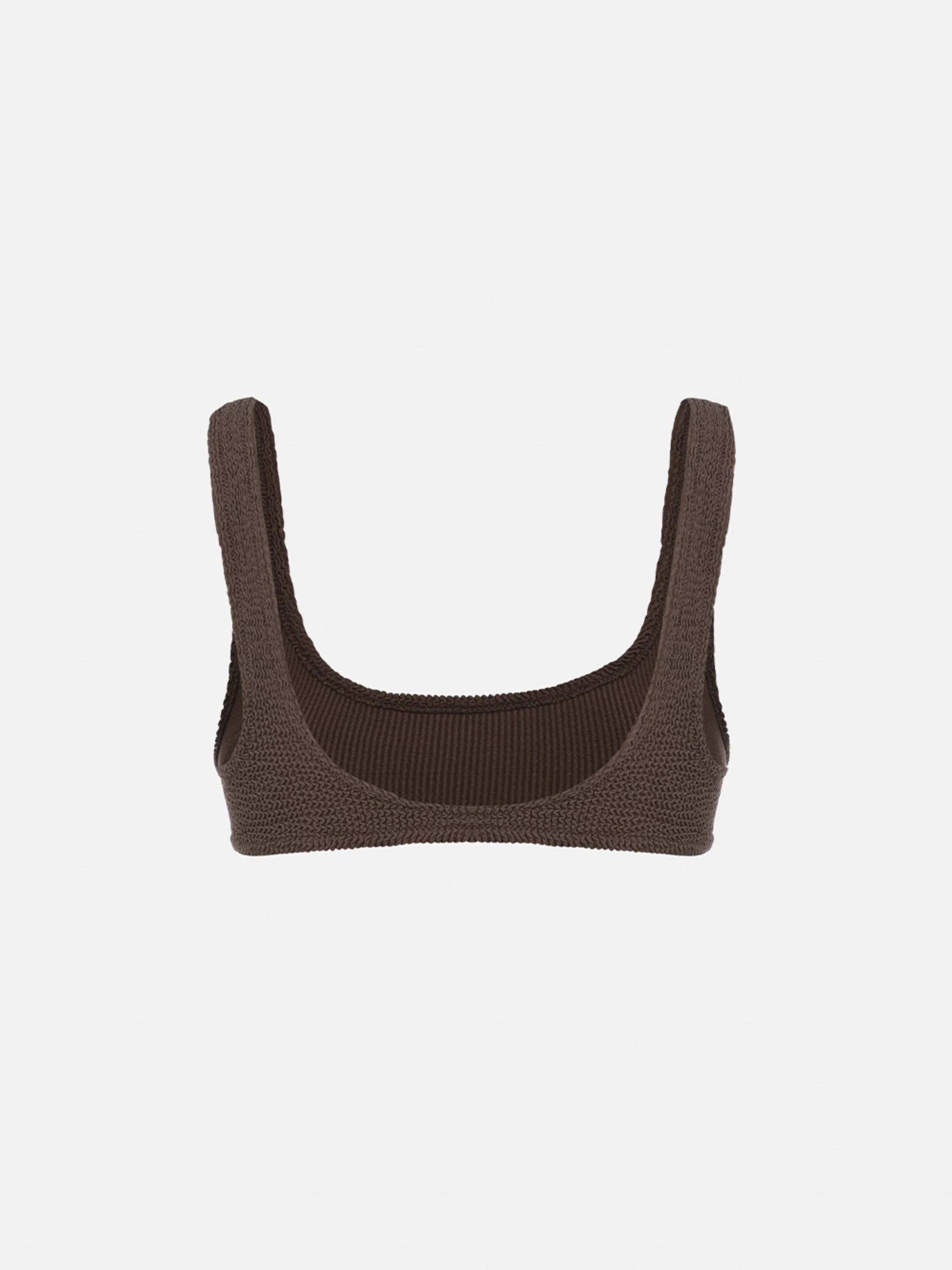 Naima crinkle classico top a bralette marrone - Image 2