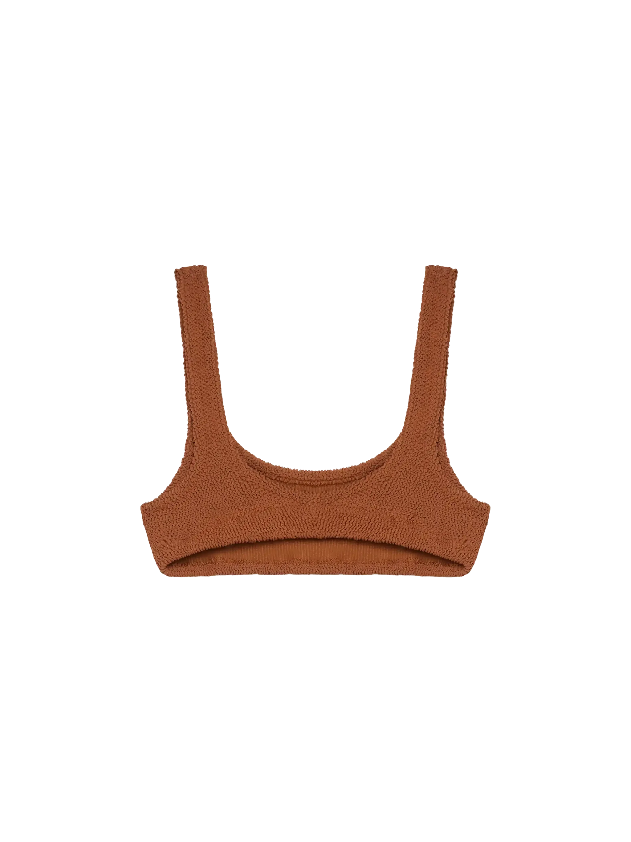 Naima crinkle classico top a bralette marrone cammello - Image 2
