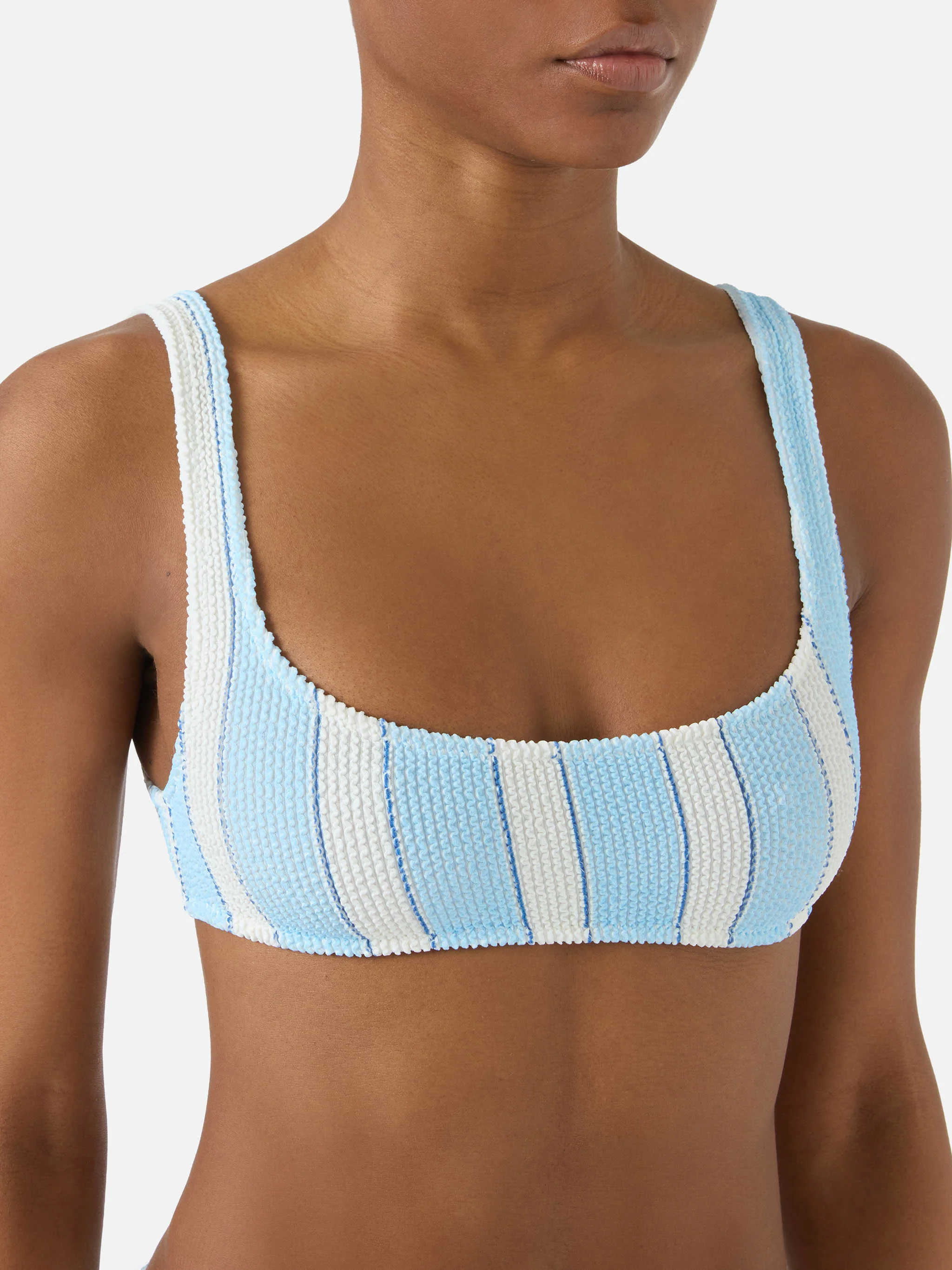 Bikini Naima Naomi crinkle a righe azzurre - Image 2