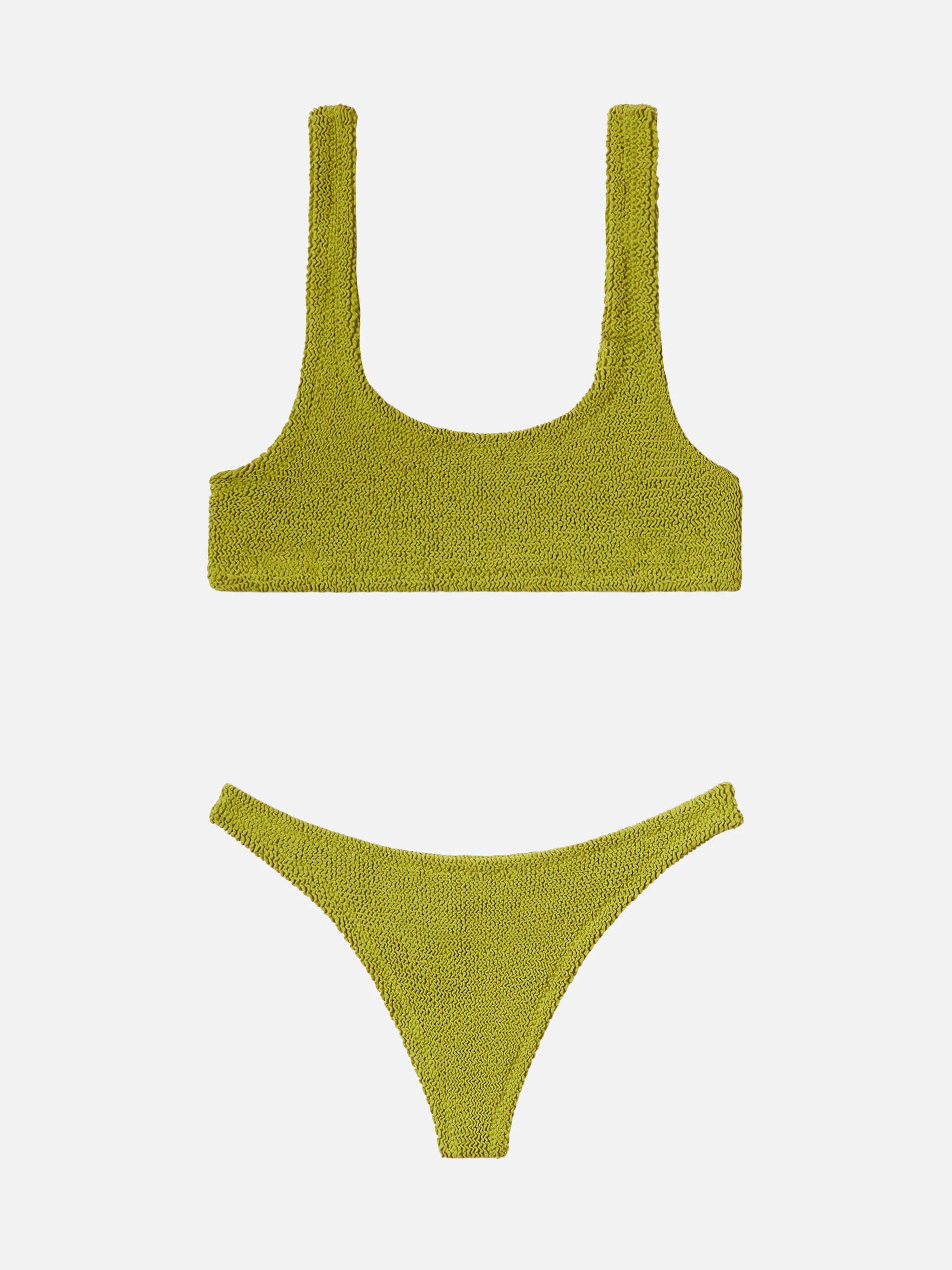 Naima crinkle classico top a bralette pistacchio - Image 4