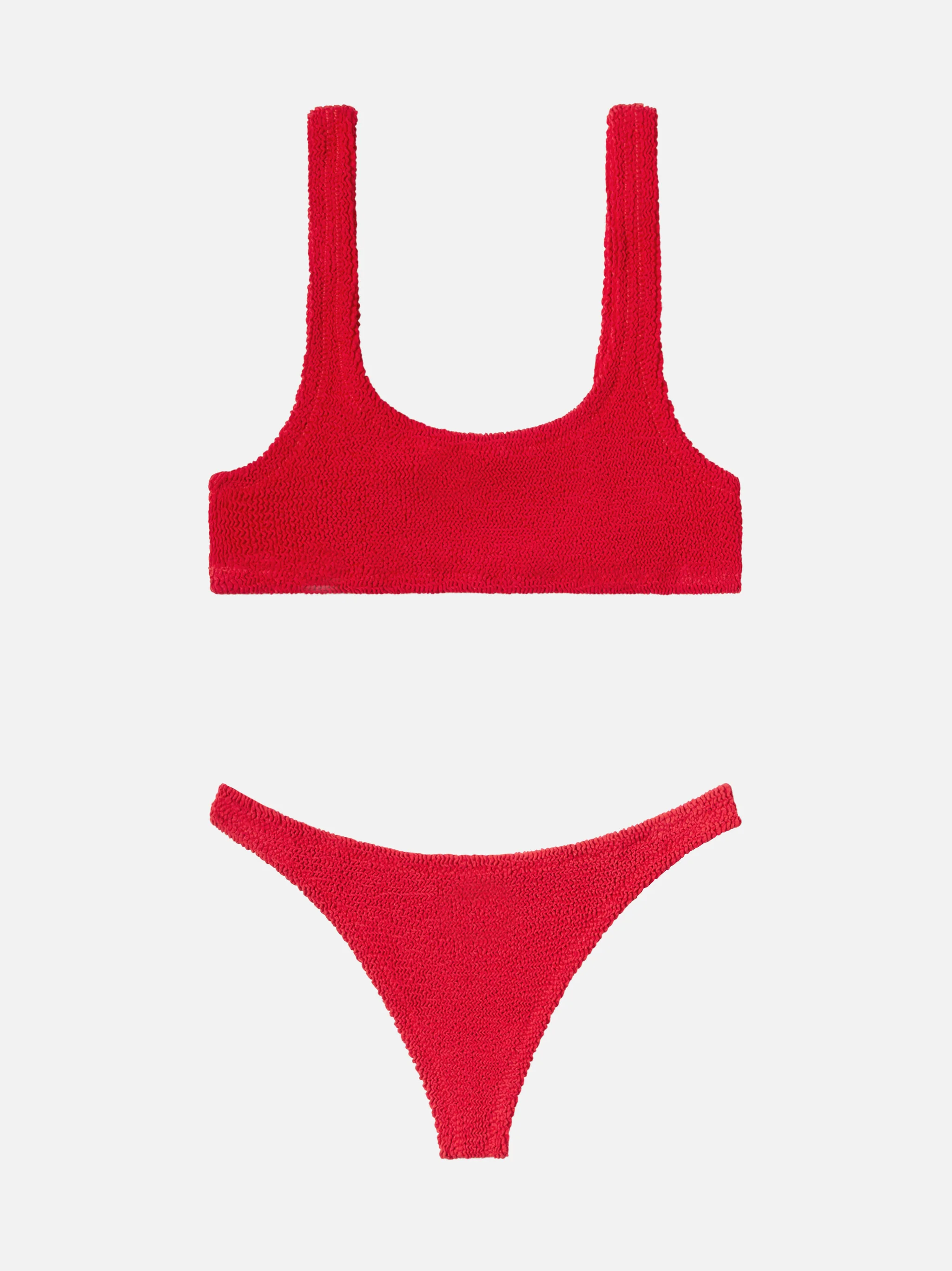 Naima crinkle classico top a bralette rosso - Image 5
