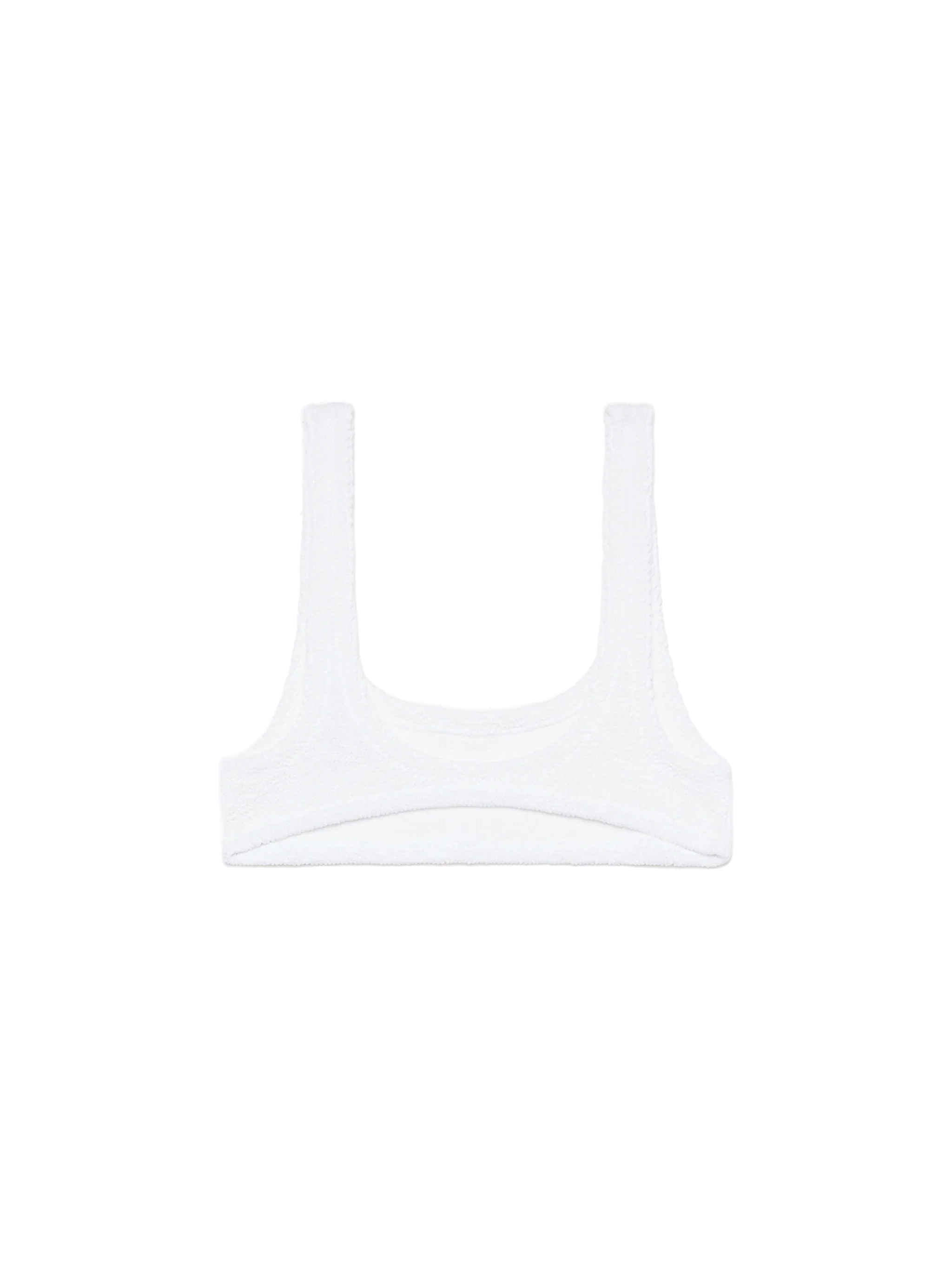 Naima crinkle classico top a bralette bianco - Image 2