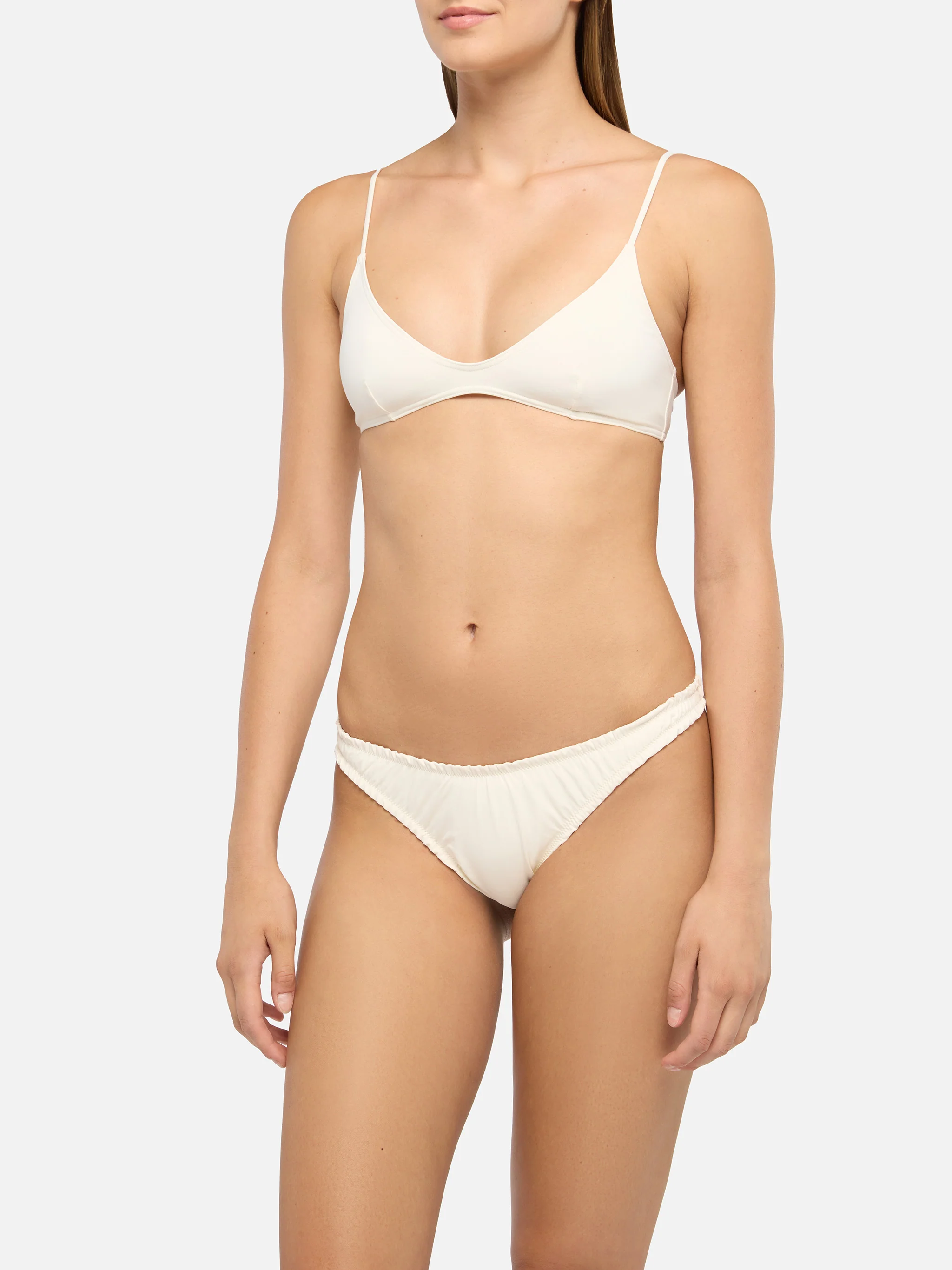 Bikini a bralette scollata Paloma Nalu color crema - Image 2