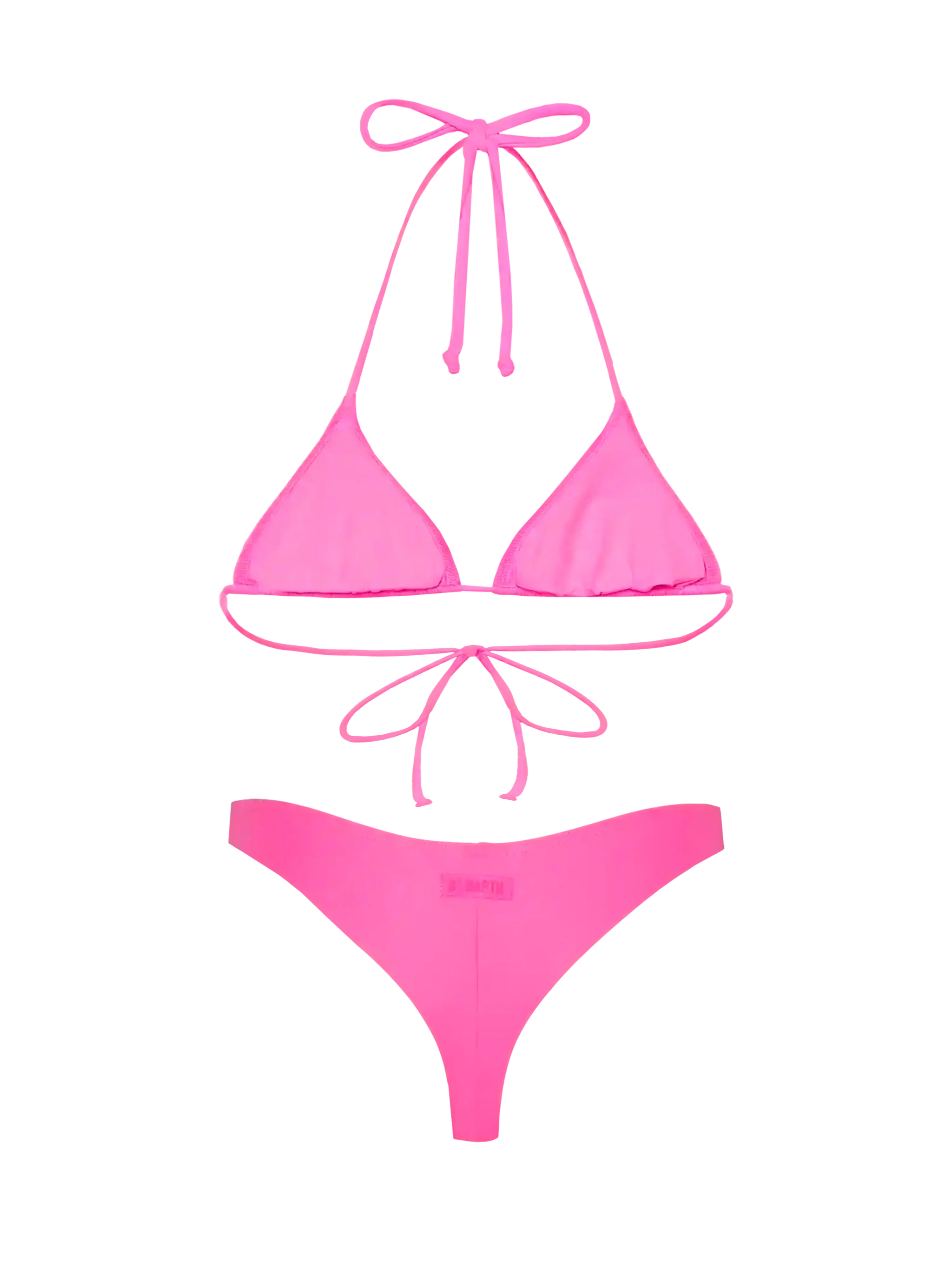 Bikini Leah Naomi fucsia con top a triangolo e slip sgambati - Image 3