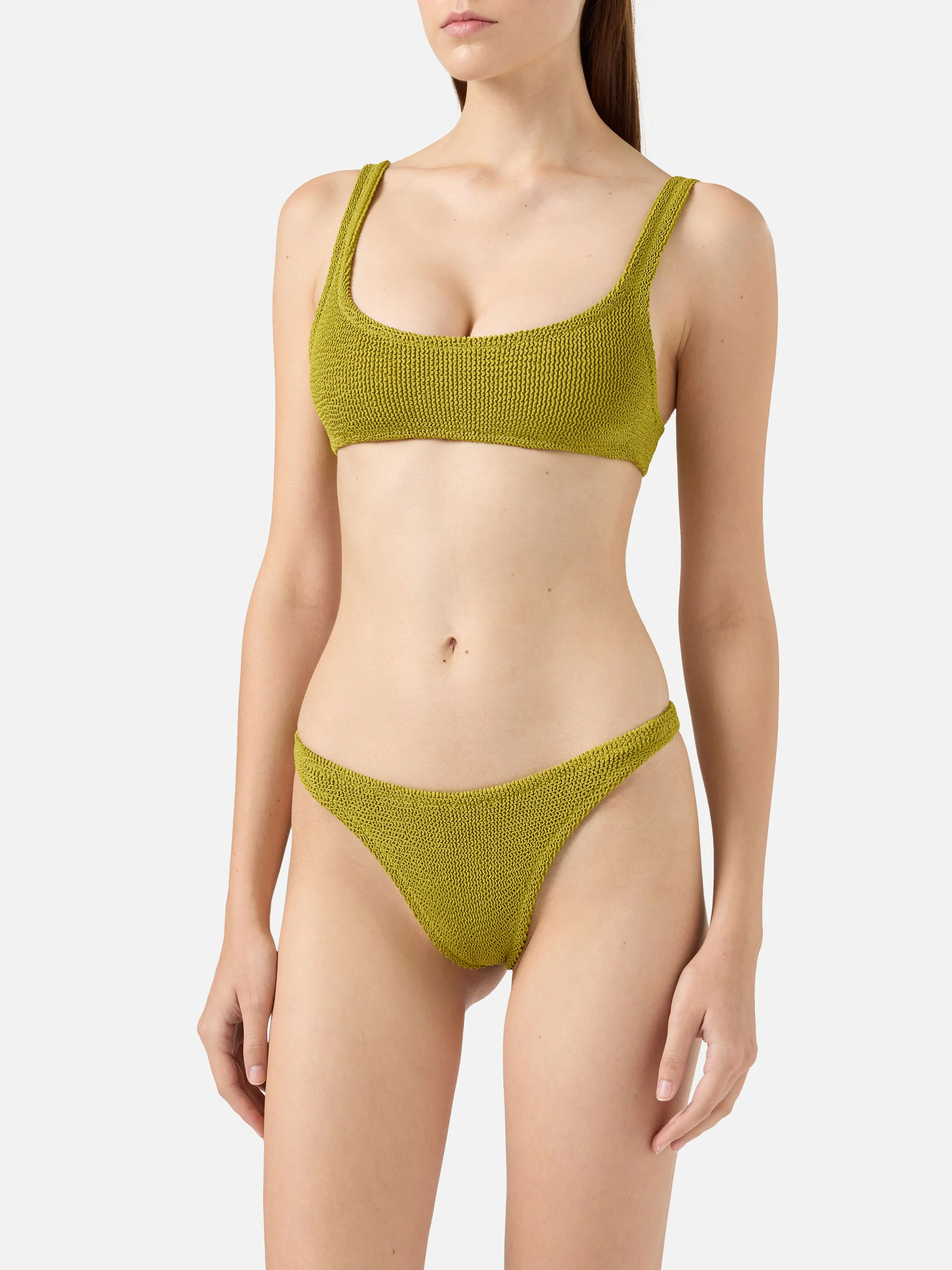 Bikini a bralette Naima Naomi crinkle color pistacchio - Image 2