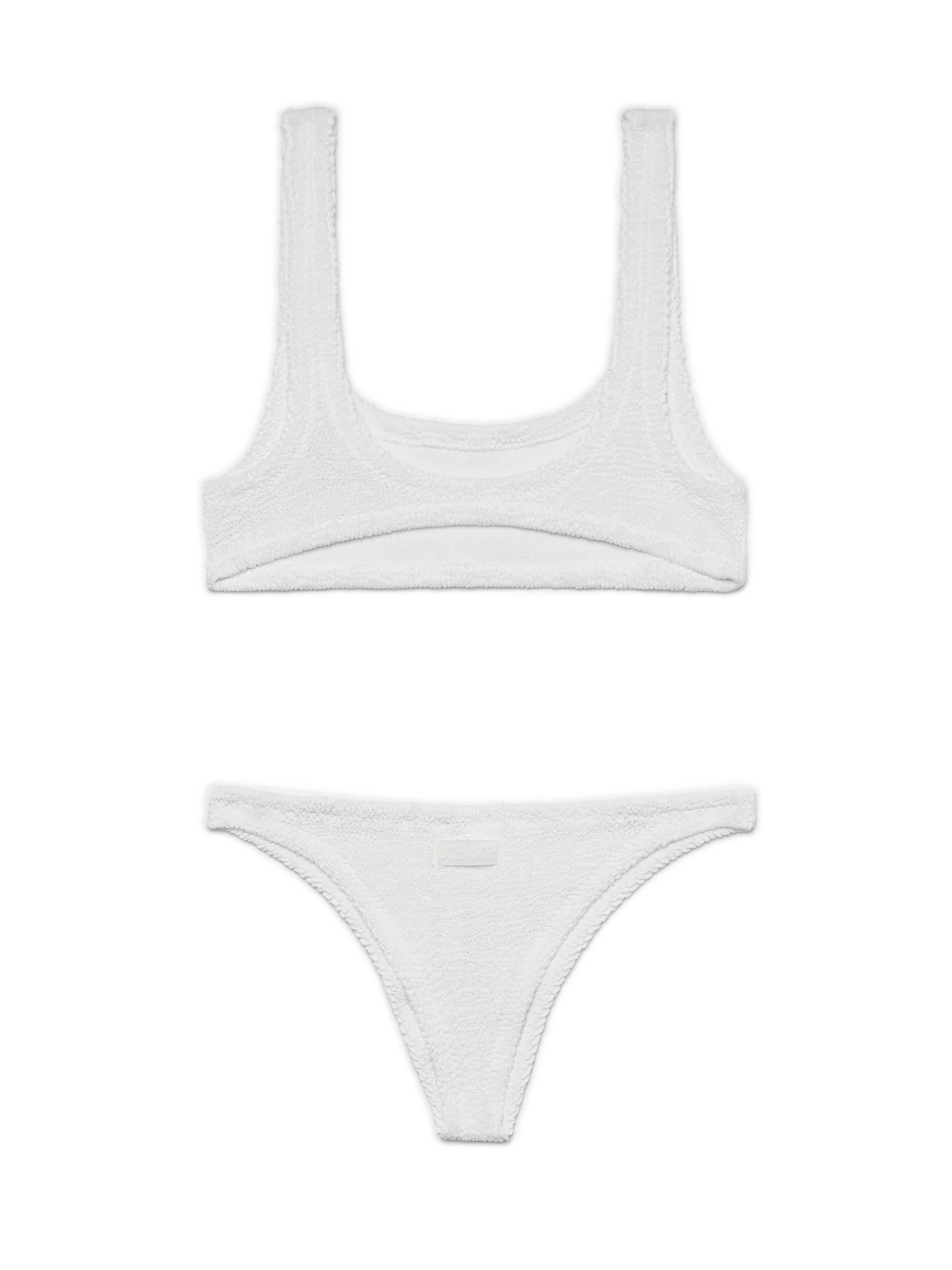 Bikini a bralettte in crinkle bianco Naima Naomi - Image 3