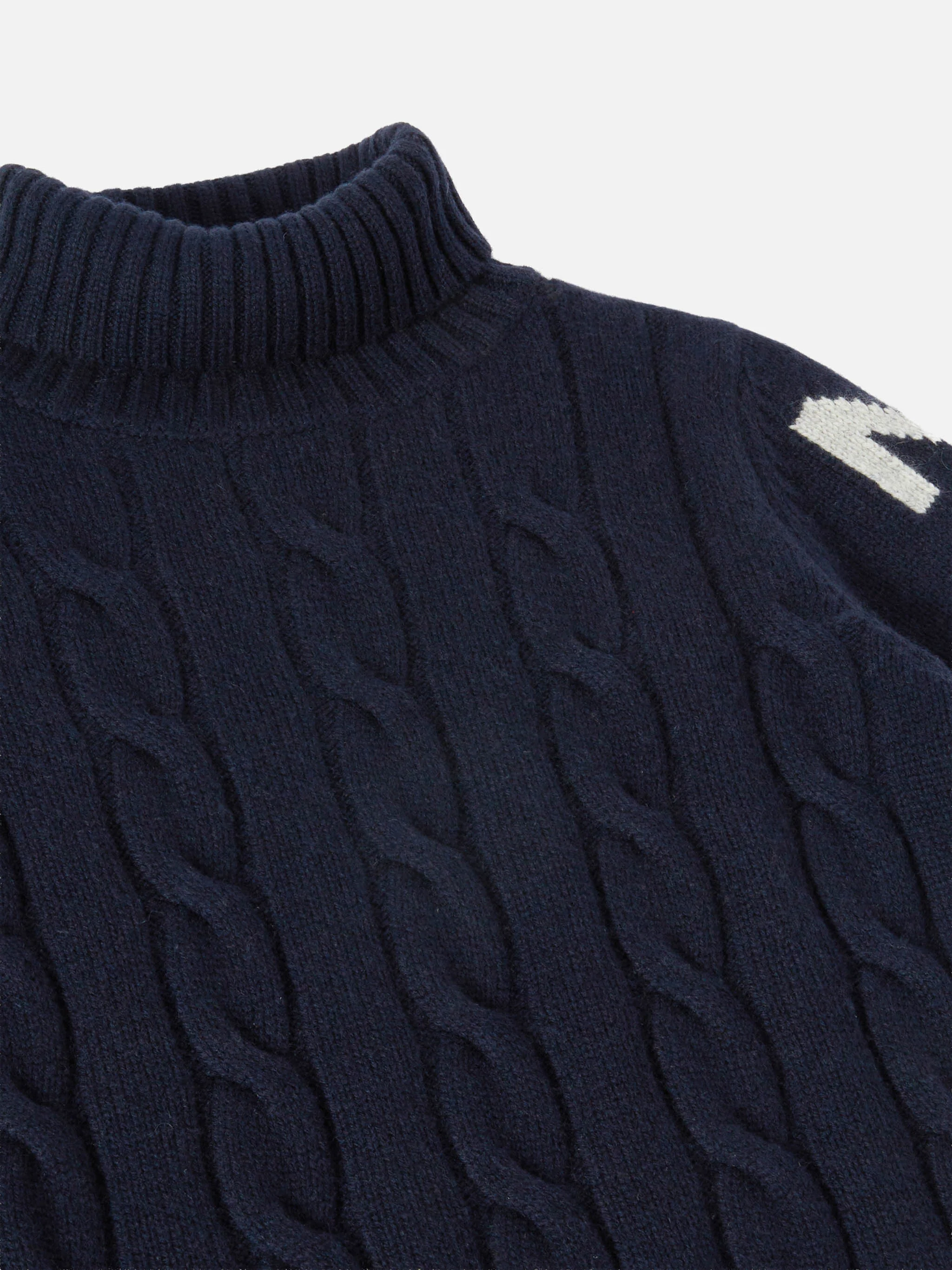Maglione Fisherman Jr blu a trecce jacquard Saint Moritz  - Image 2