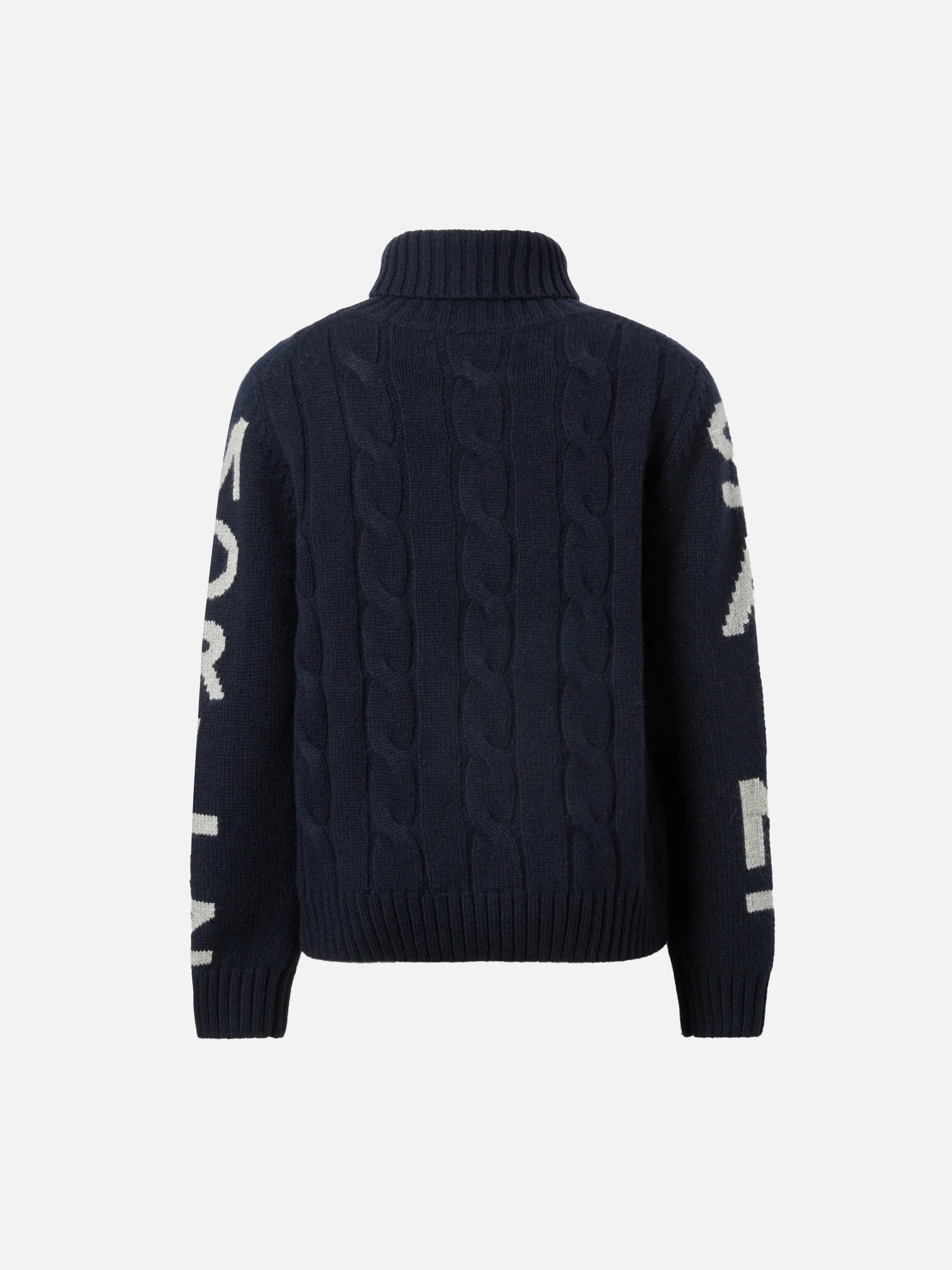 Maglione Fisherman Jr blu a trecce jacquard Saint Moritz  - Image 3