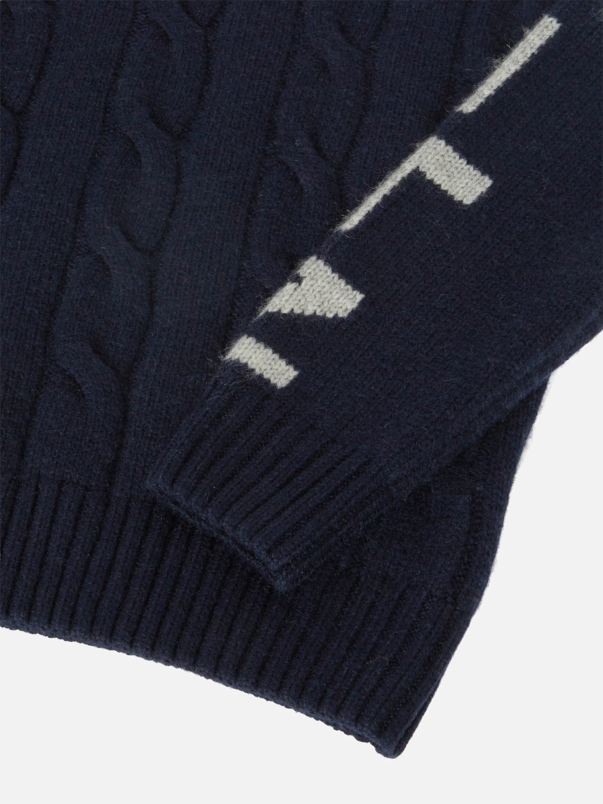 Maglione Fisherman Jr blu a trecce jacquard Saint Moritz  - Image 4