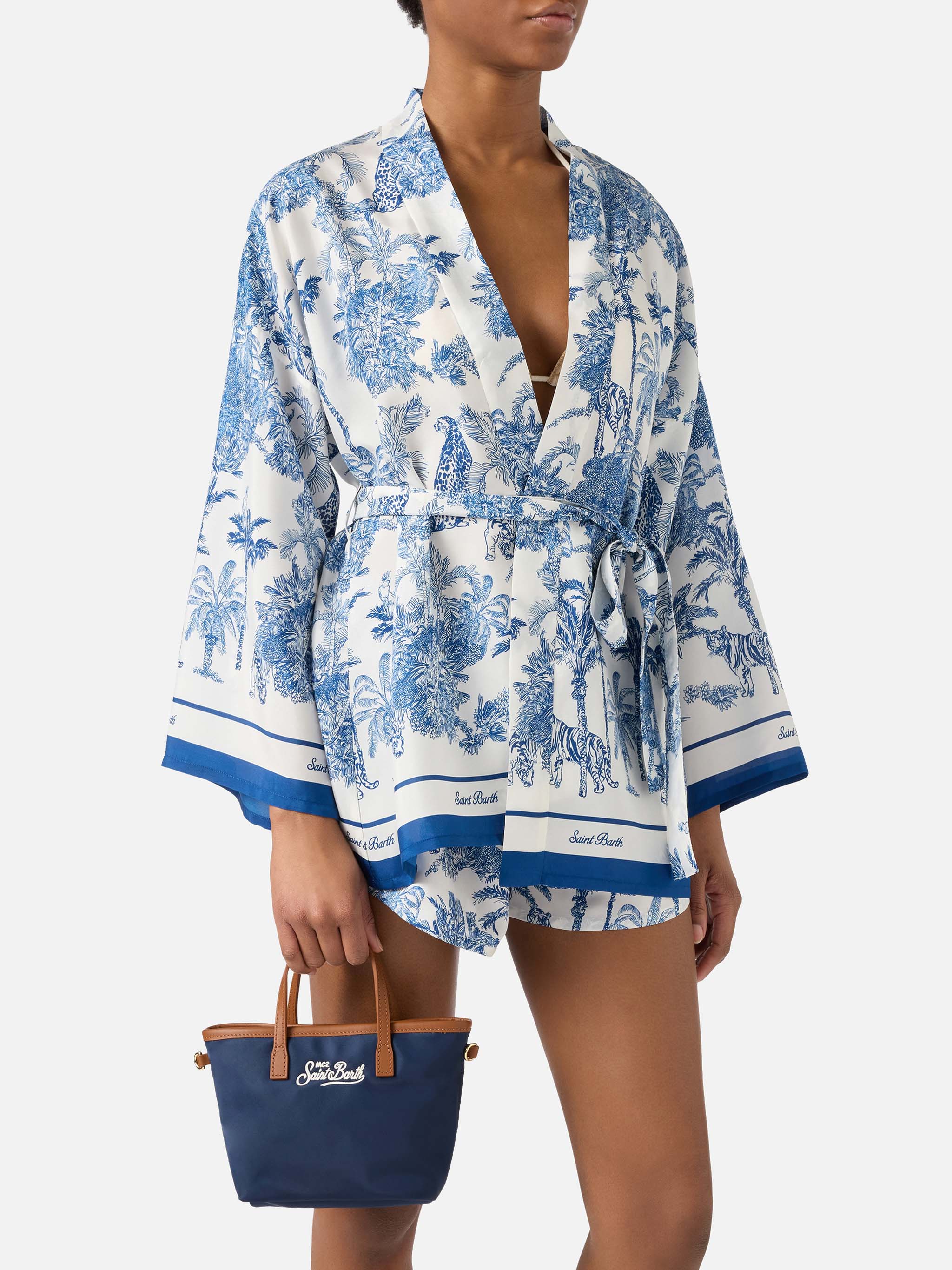 Borsa City mini in nylon blu navy - Image 2