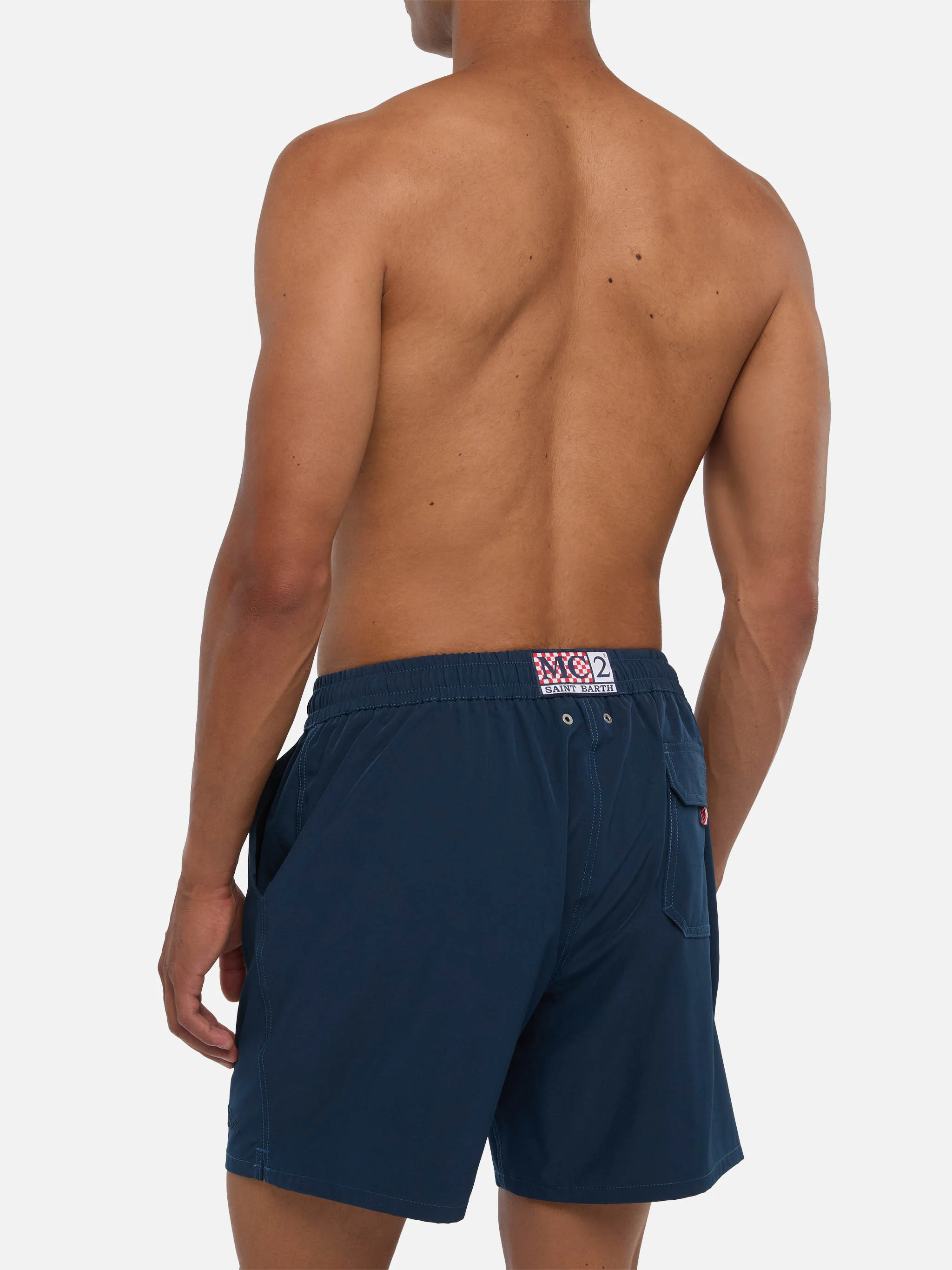 Costume mare Comfort blu navy con ricamo St. Barth - Image 5