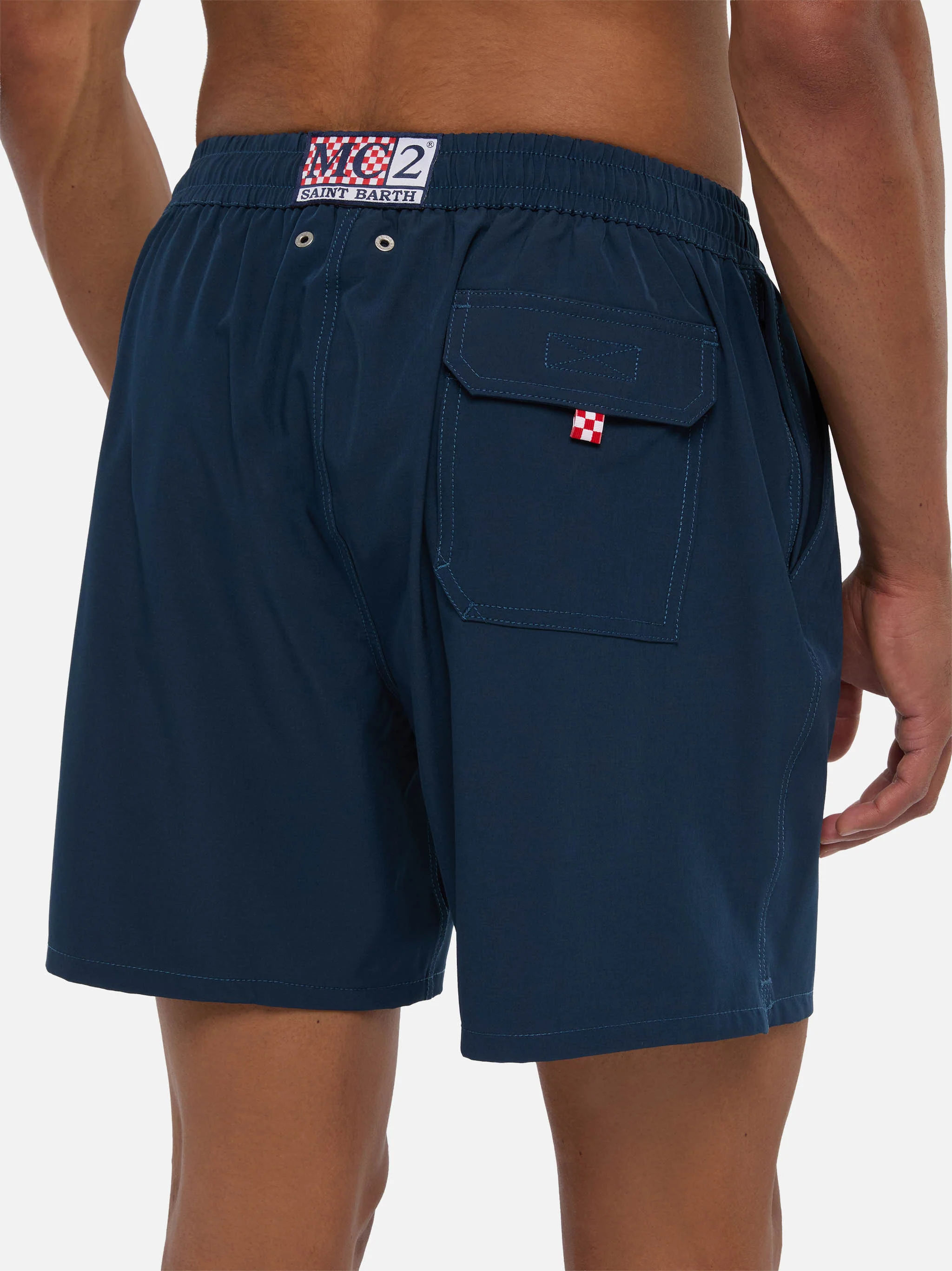 Costume mare Comfort blu navy con ricamo St. Barth - Image 6