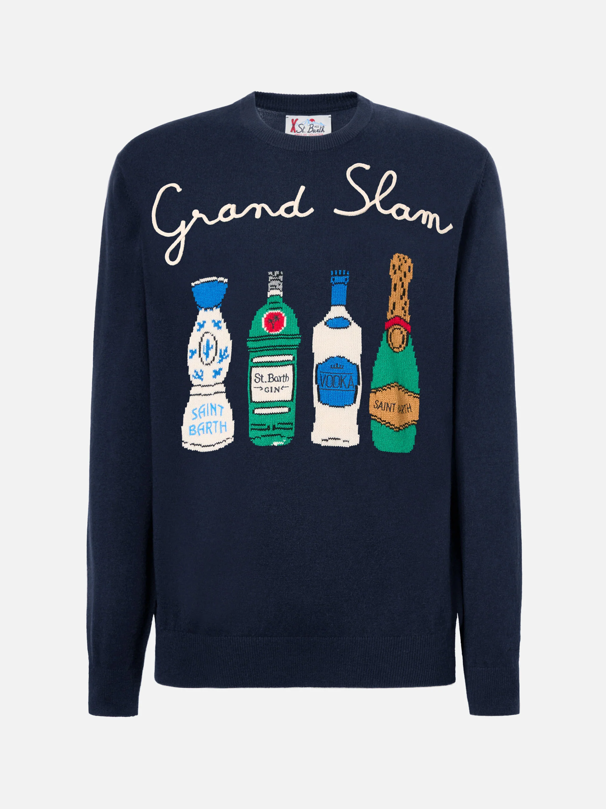 Girocollo Heron blu navy con ricamo Grand Slam - Image 5