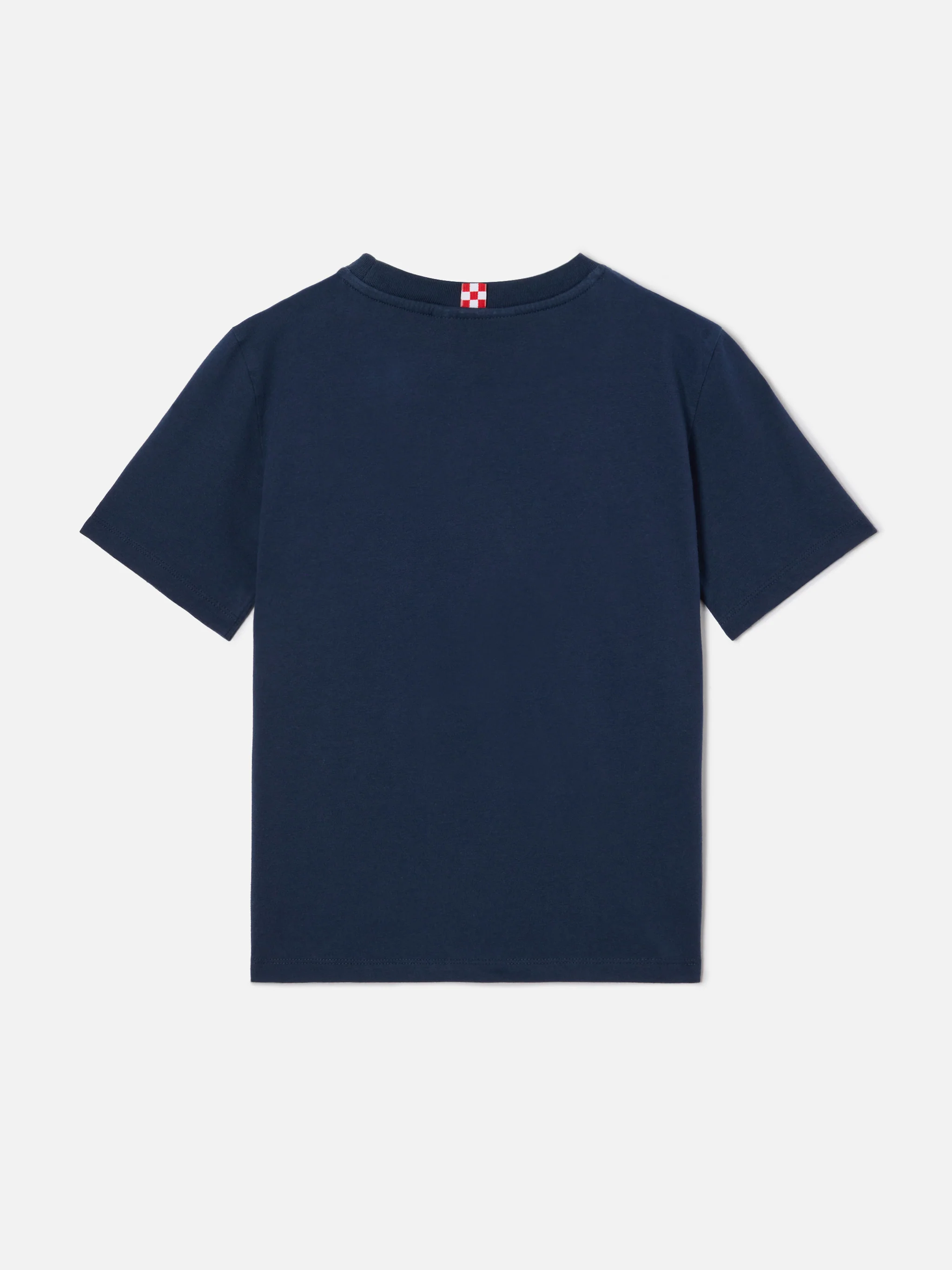 T-shirt Dover Jr in puro cotone blu navy con logo ricamato - Image 3