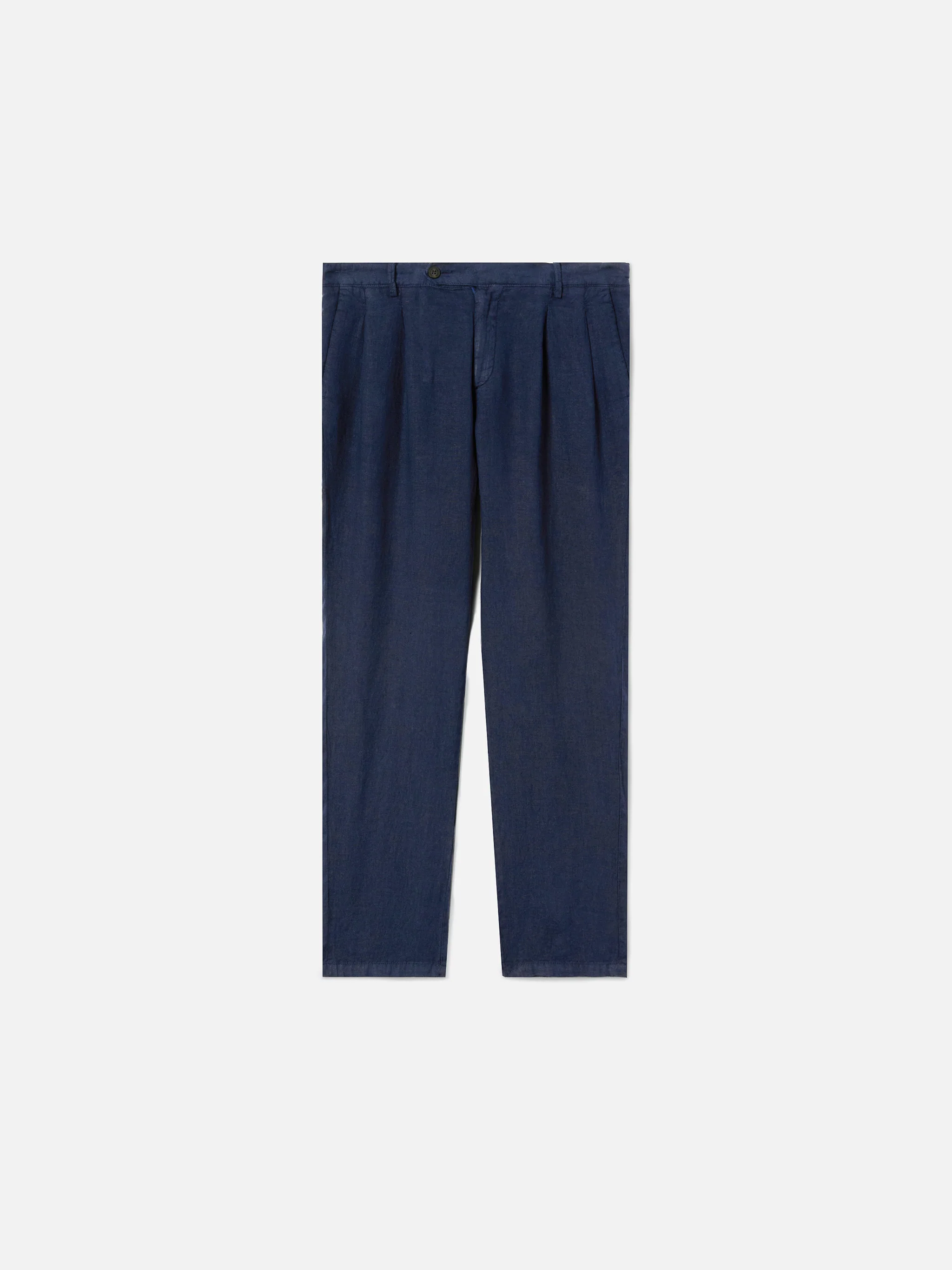 Pantalone Havier lungo in puro lino blu navy - Image 4