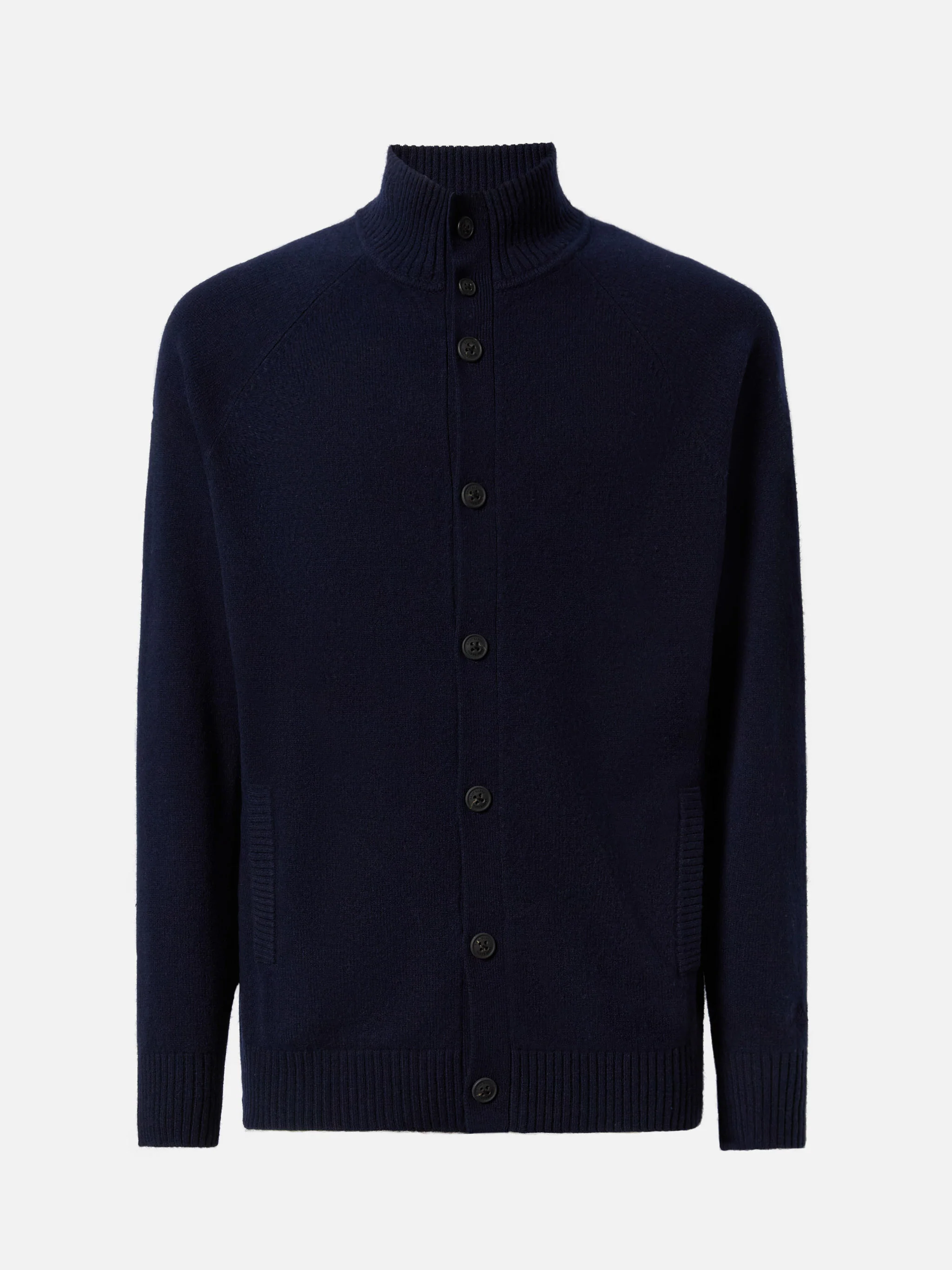 Cardigan Galway in 100% lambswool blu notte - Image 5
