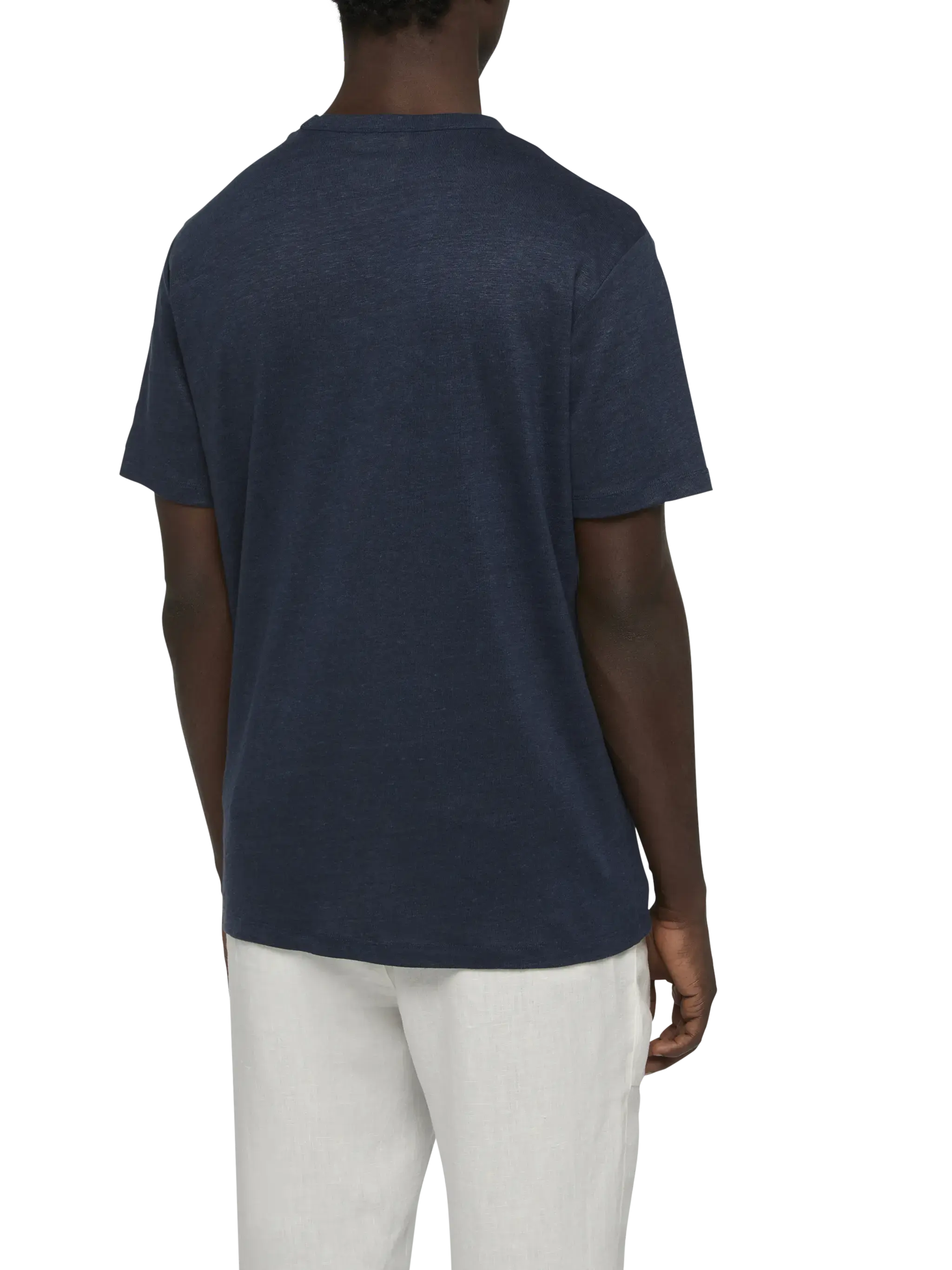 Tshirt Ecstasea in jersey di lino blu navy - Image 4