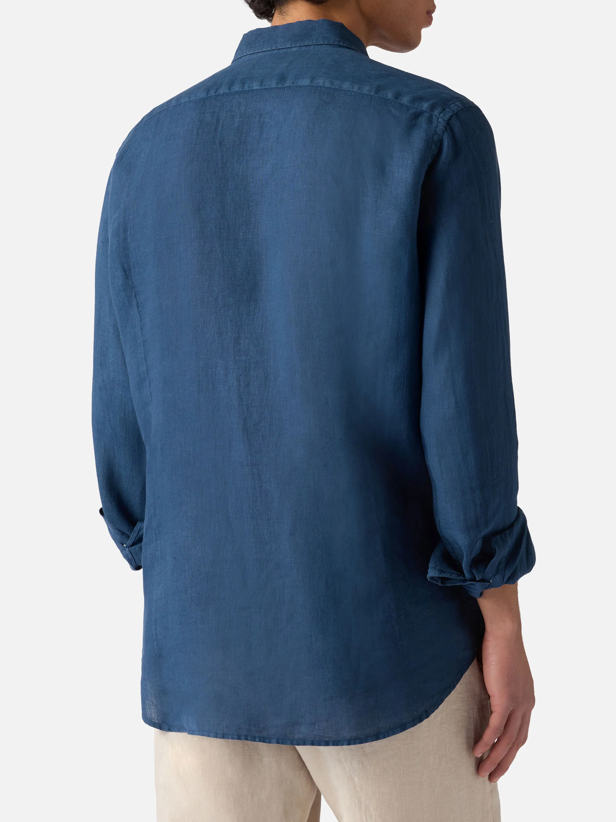 Camicia Pamplona in lino blu - Image 2