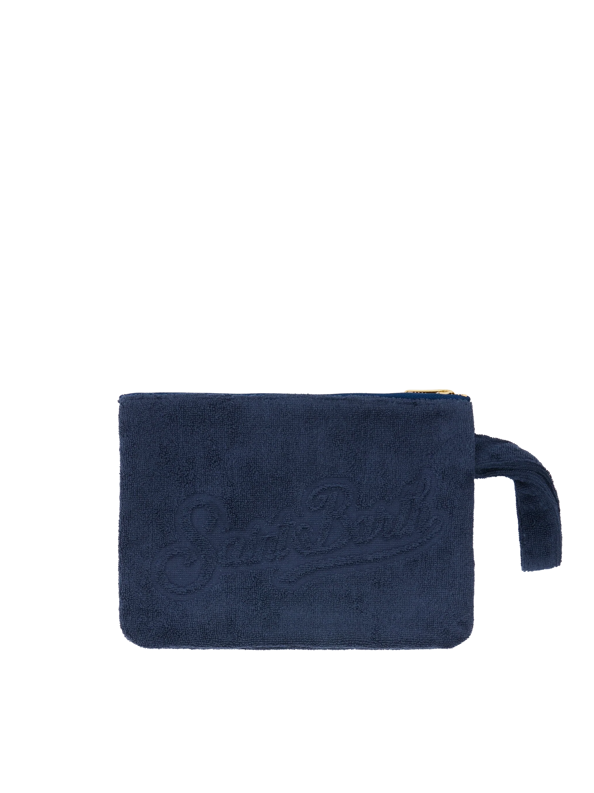 Pochette Pareasy blu navy con logo Saint Barth in jacquard - Image 3