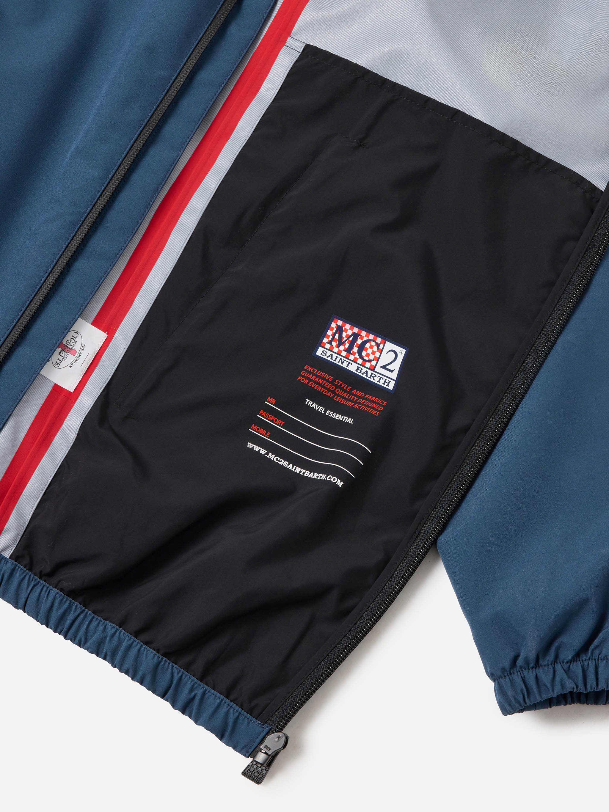Giacca Pilot blu navy in tessuto tecnico con stampa Cigarette | Special Edition - Image 6