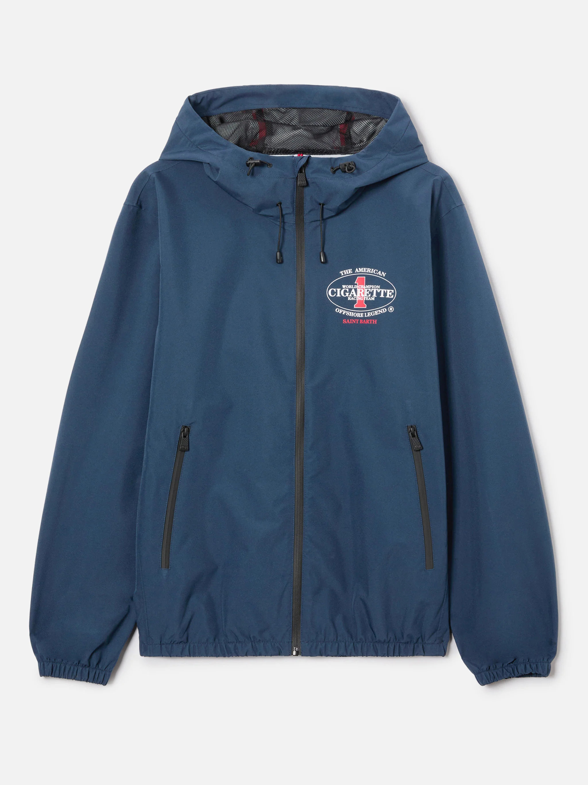 Giacca Pilot blu navy in tessuto tecnico con stampa Cigarette | Special Edition - Image 8