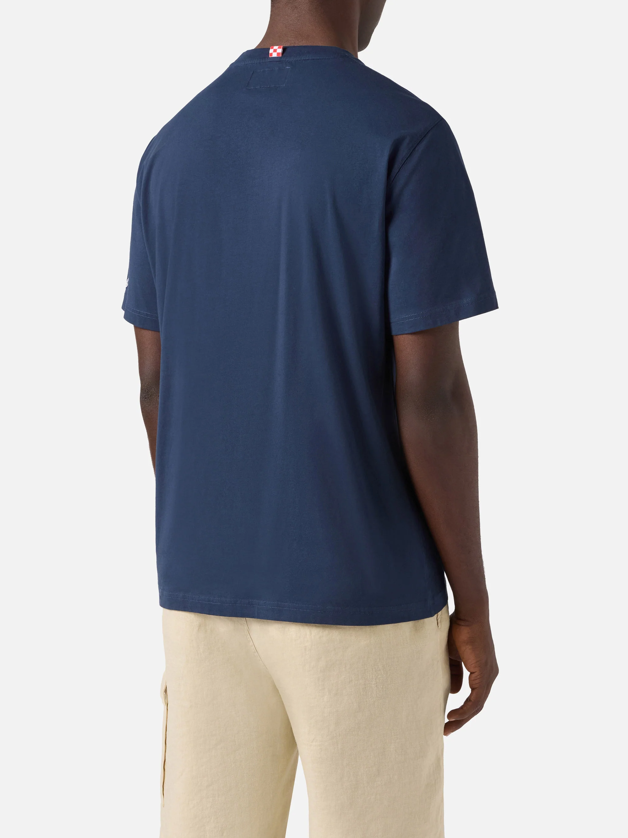 T-shirt Portofino blu con ricamo Real Men Play Padel - Image 4