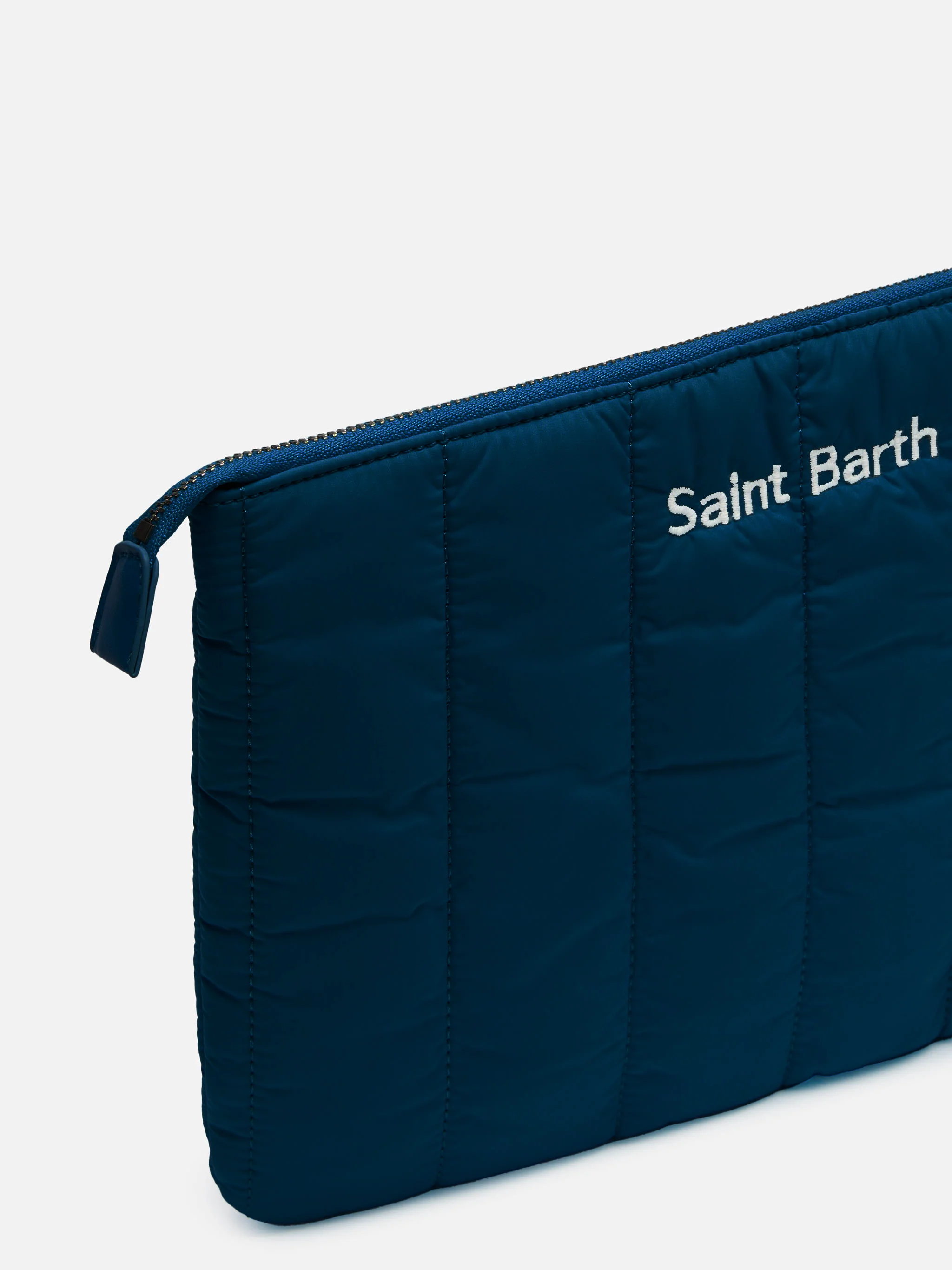 Pochette imbottita trapuntata blu navy - Image 3