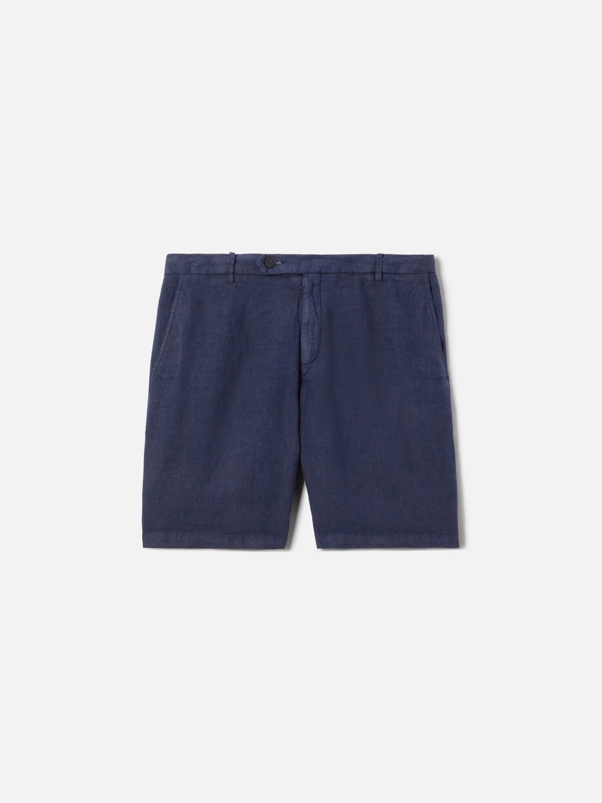 Bermuda Sebastian in puro lino blu navy - Image 4